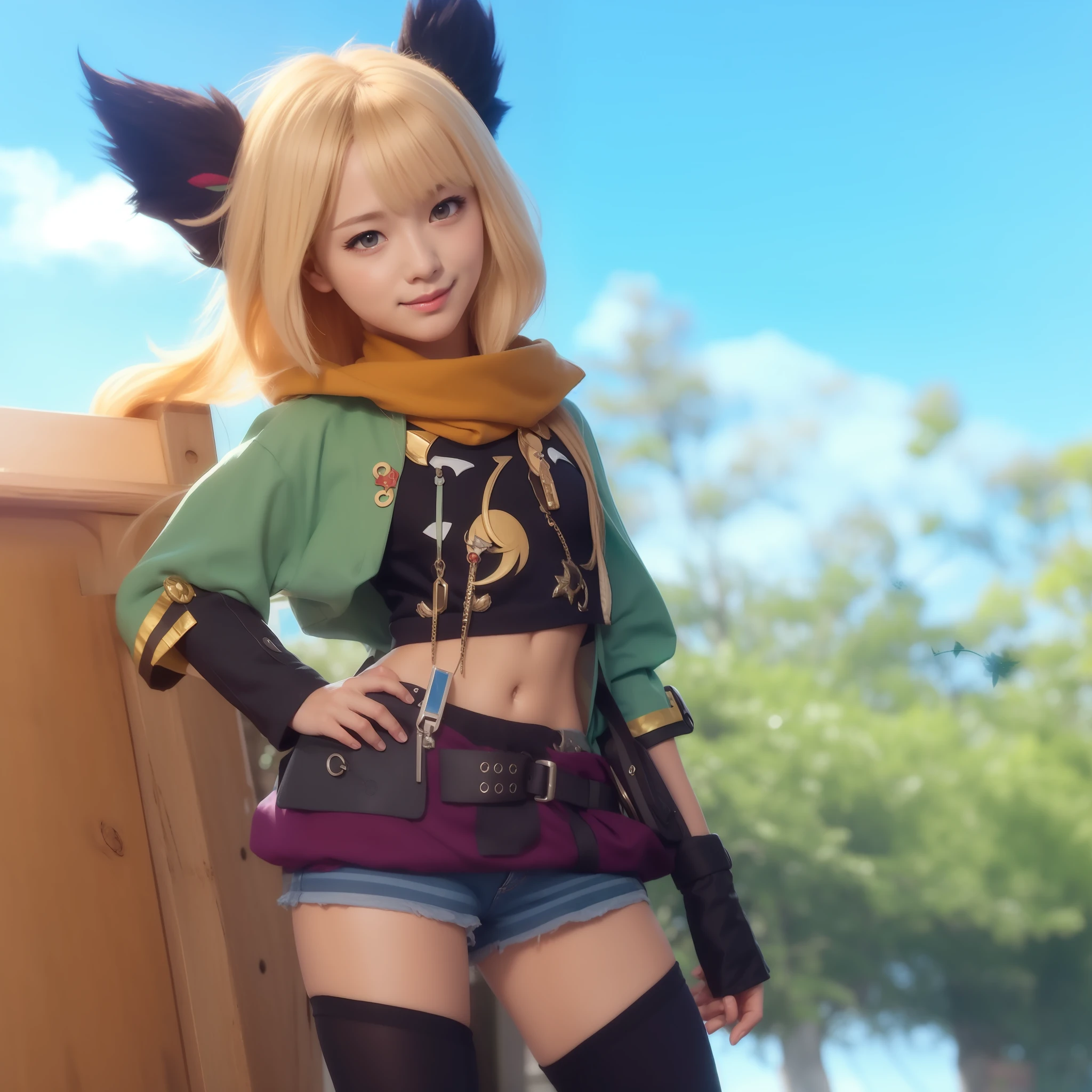 Character of Mobile legend bang bang, blonde hair, realisictic, ultra detail,