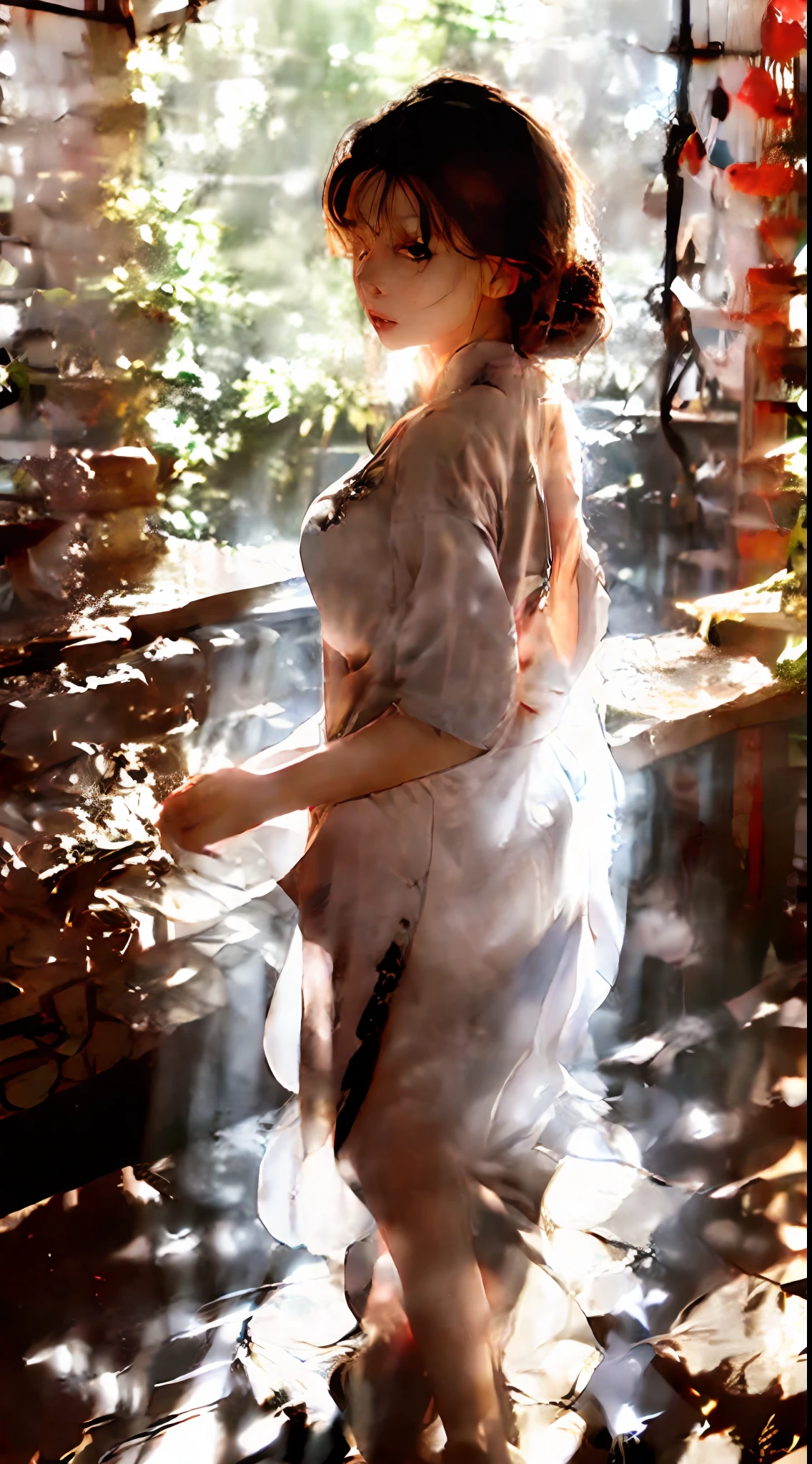 HighestQuali、Photorealistic、8k、A high resolution、Girl 1 mature woman person、The woman、(dent in the skin)、(A sexy)、luxury goods、((Shoot the studio background))、((Round breasts))、(Girl looking at the viewer、Black hair)、Photorealistic、(Bokeh)、(Closed mouth:1.4 people)、luxury goods、PureErosFace_V1、full bodyesbian、7 Head Body、Black dress、simple dress、Long dress、Stand with your legs spread、High heels、