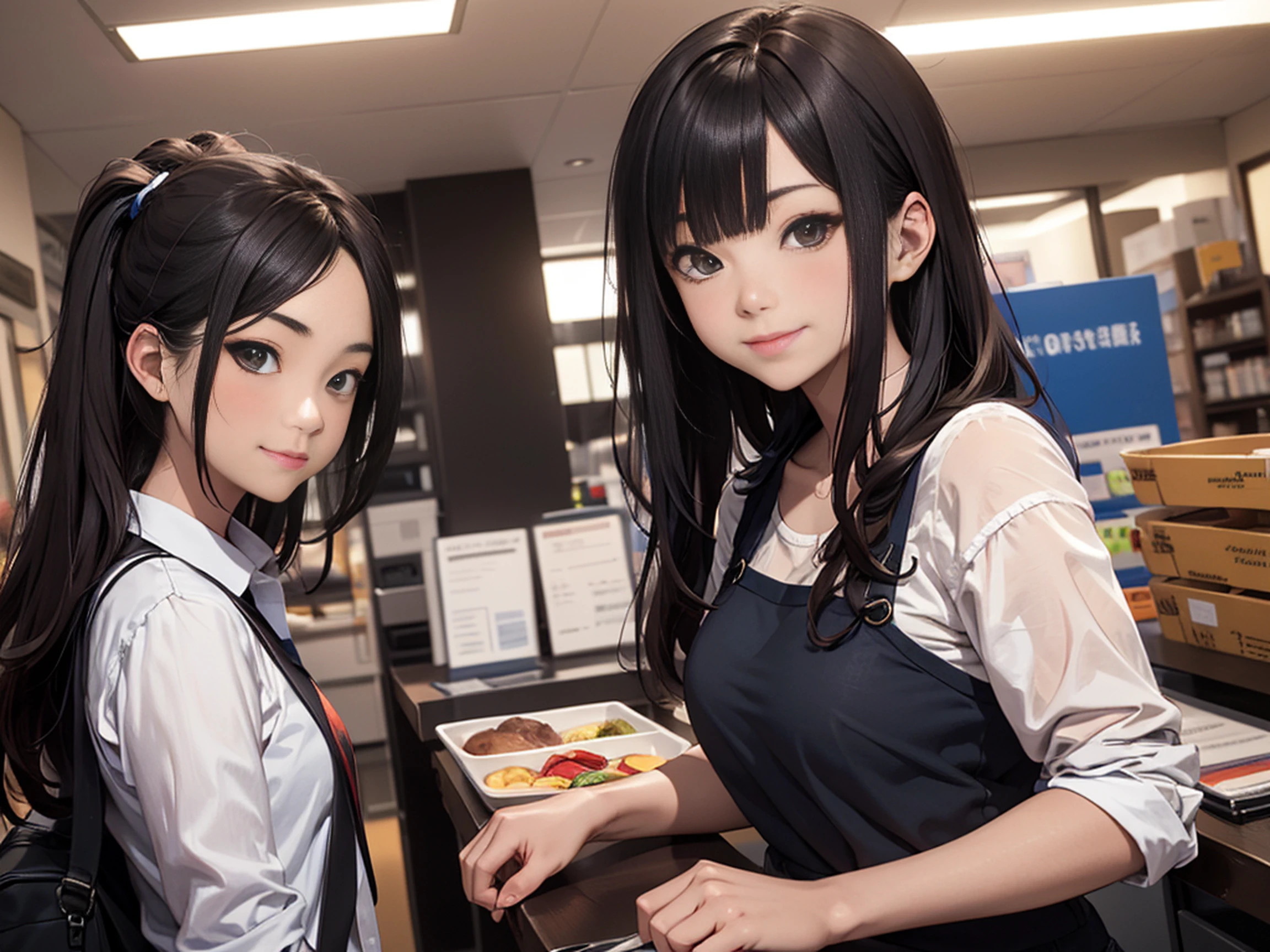1girl, smile, looking at the viewer, 奈良美智, Chiho Ashima, tsugumi ohba,