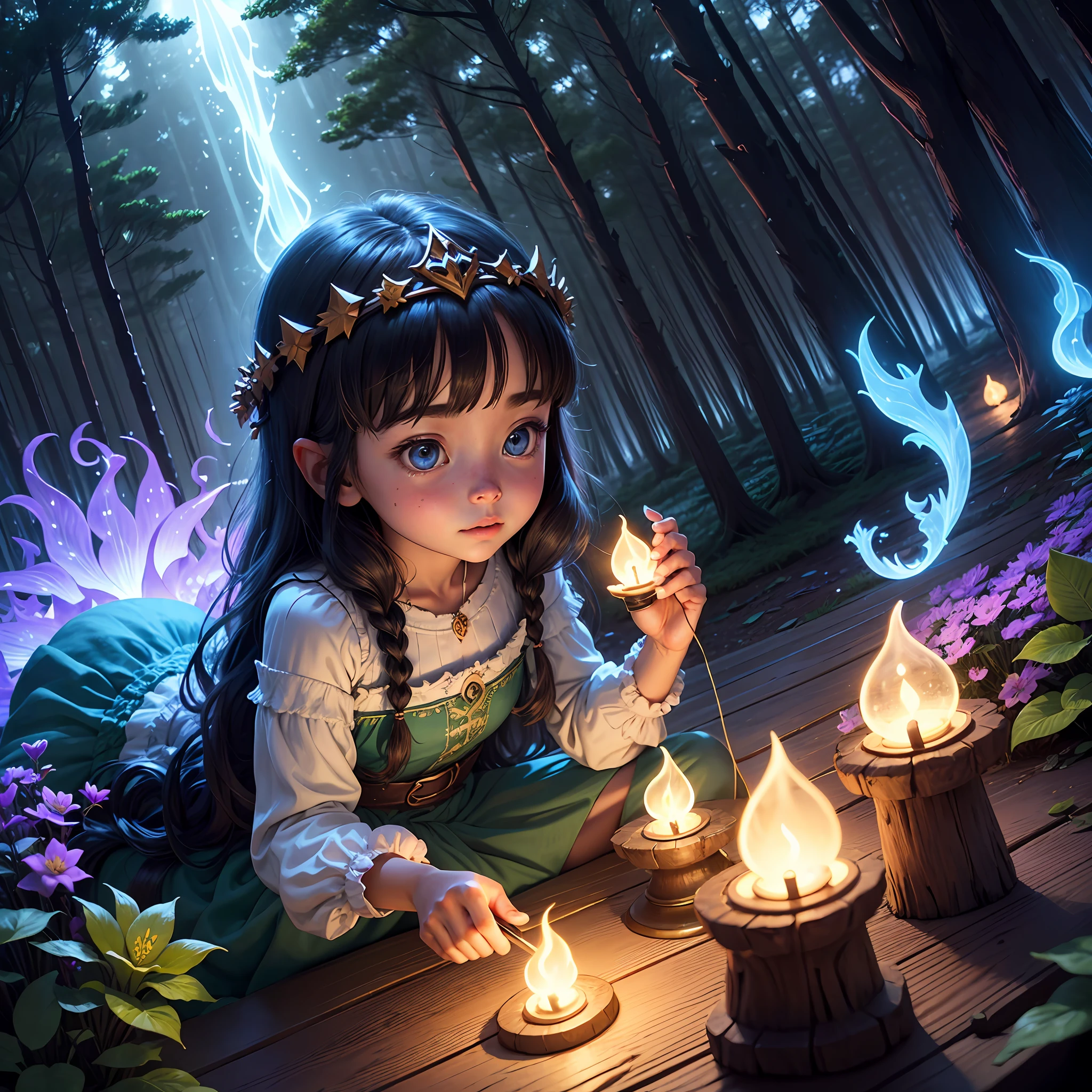 Once upon a time, in a kingdom far away, there was a young girl named Lily. She lived in a quaint village nestled at the edge of the Enchanted Forest, a mysterious place rumored to hold magical secrets. Pixar 3D: Transported into a fantastical realm, Lily comes to life in Pixar's signature animation. With big, expressive eyes, she radiates innocence and curiosity. The enchanting forest glows with bioluminescent wonders, making the scene feel otherworldly yet welcoming. --v 5 --stylize 1000 --auto