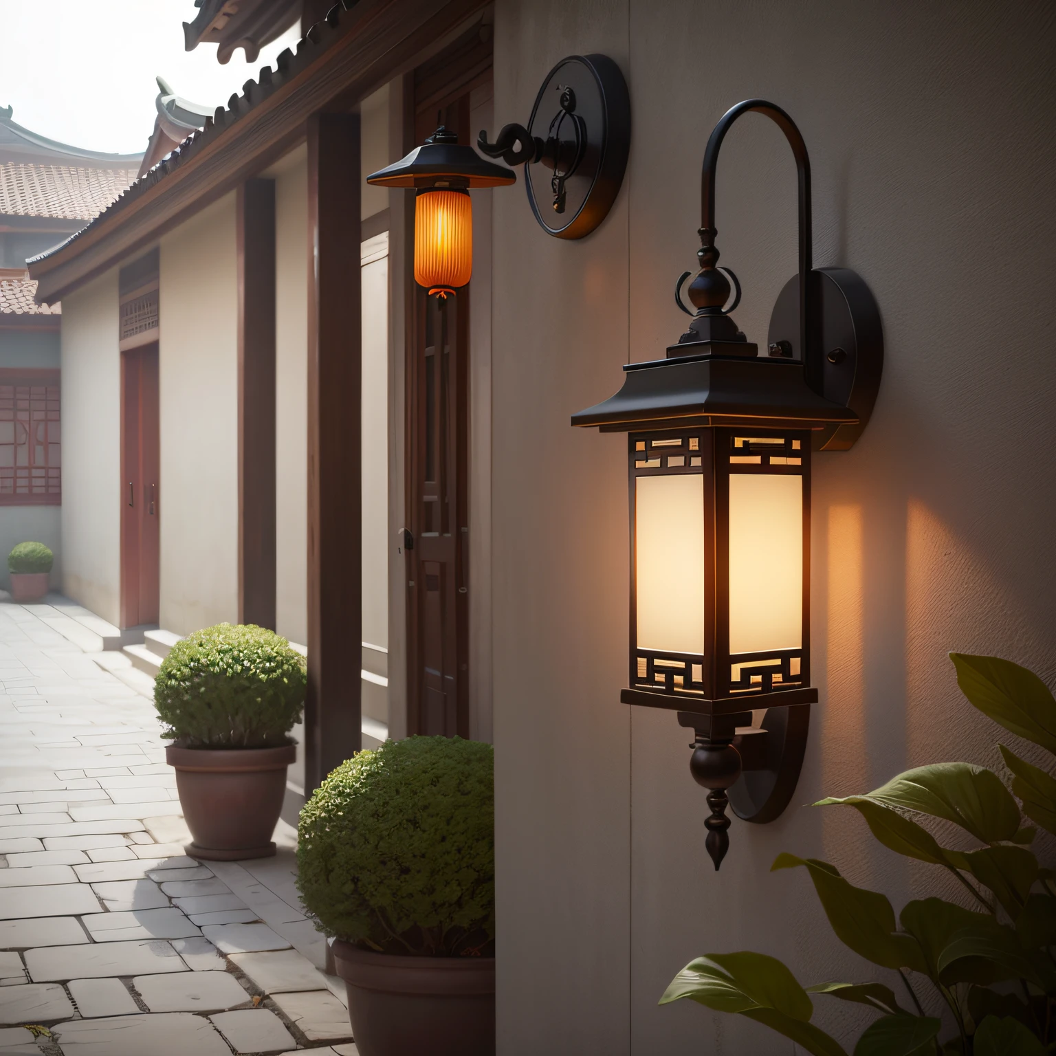 New Chinese style outdoor wall lamp --auto