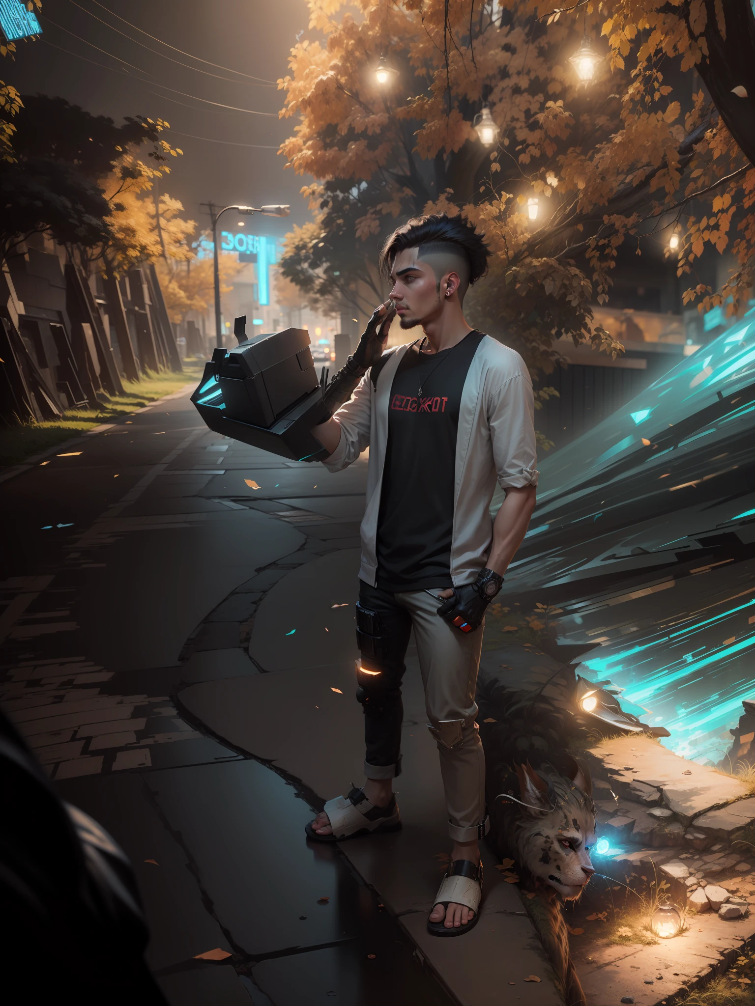 Change background cyberpunk handsome boy, realistic face, 8k, ultra realistic,