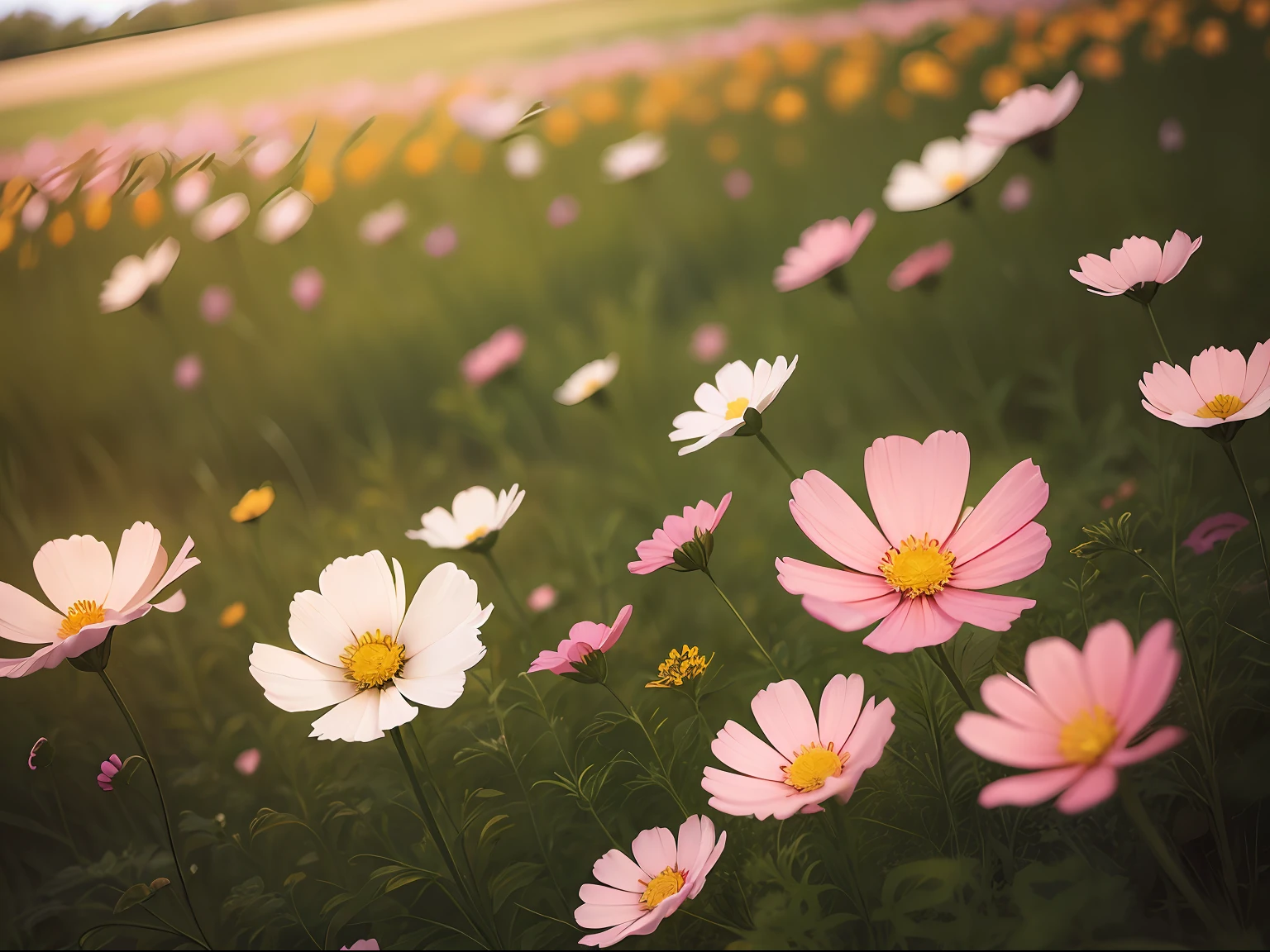 cosmos,beginning of autumn,Cosmos Field,Cosmos Garden,florals,flower field,cosmos,September,pink there,a plant,Sunnyday,Bokeh,Blurring,up,Soft --auto