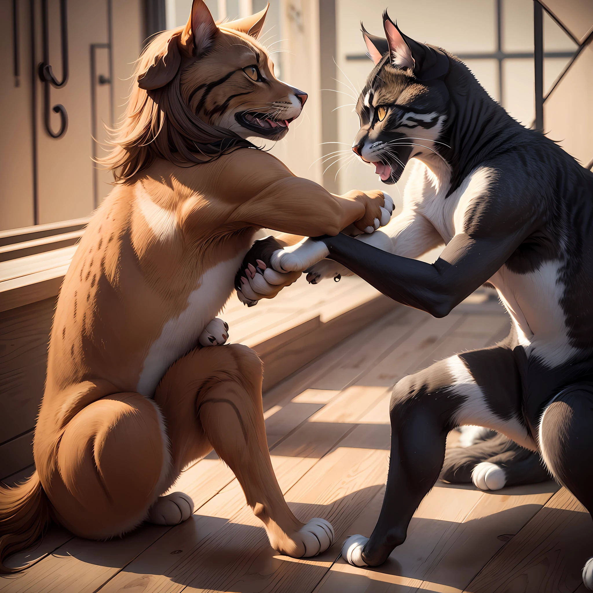 Cats and dogs fight --auto