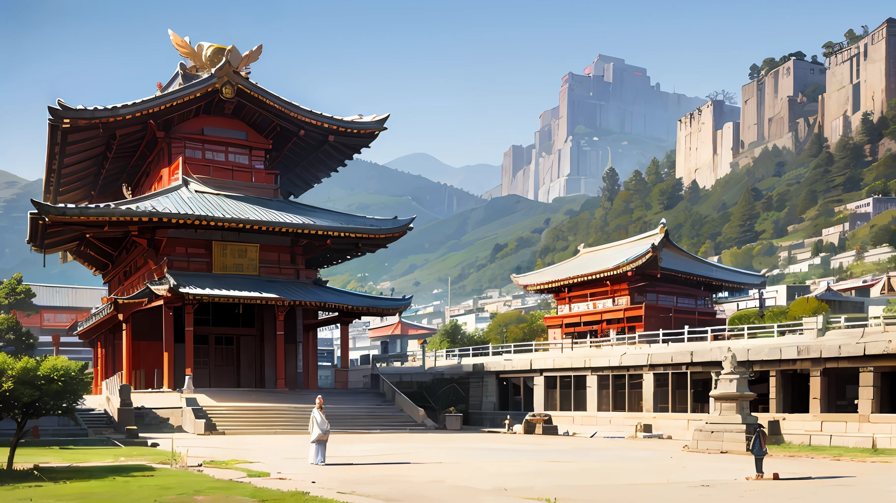 The buddhist temple is located in the Bhamada area, which was part of the ancient Gandhara empire --auto