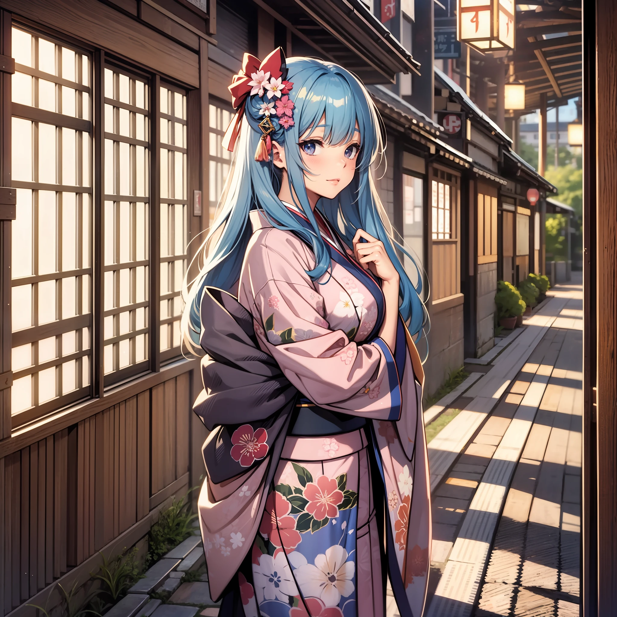 Japan wears kimono 2 shoujo sit and kiss shoujo face