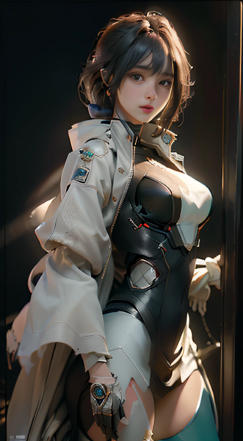 ((Best quality)), ((masterpiece)), (detailed:1.4), 3D, an image of a beautiful cyberpunk female,HDR (High Dynamic Range),Ray Tracing,NVIDIA RTX,Super-Resolution,Unreal 5,Subsurface scattering,PBR Texturing,Post-processing,Anisotropic Filtering,Depth-of-field,Maximum clarity and sharpness,Multi-layered textures,Albedo and Specular maps,Surface shading,Accurate simulation of light-material interaction,Perfect proportions,Octane Render,Two-tone lighting,Wide aperture,Low ISO,White balance,Rule of thirds,8K RAW,