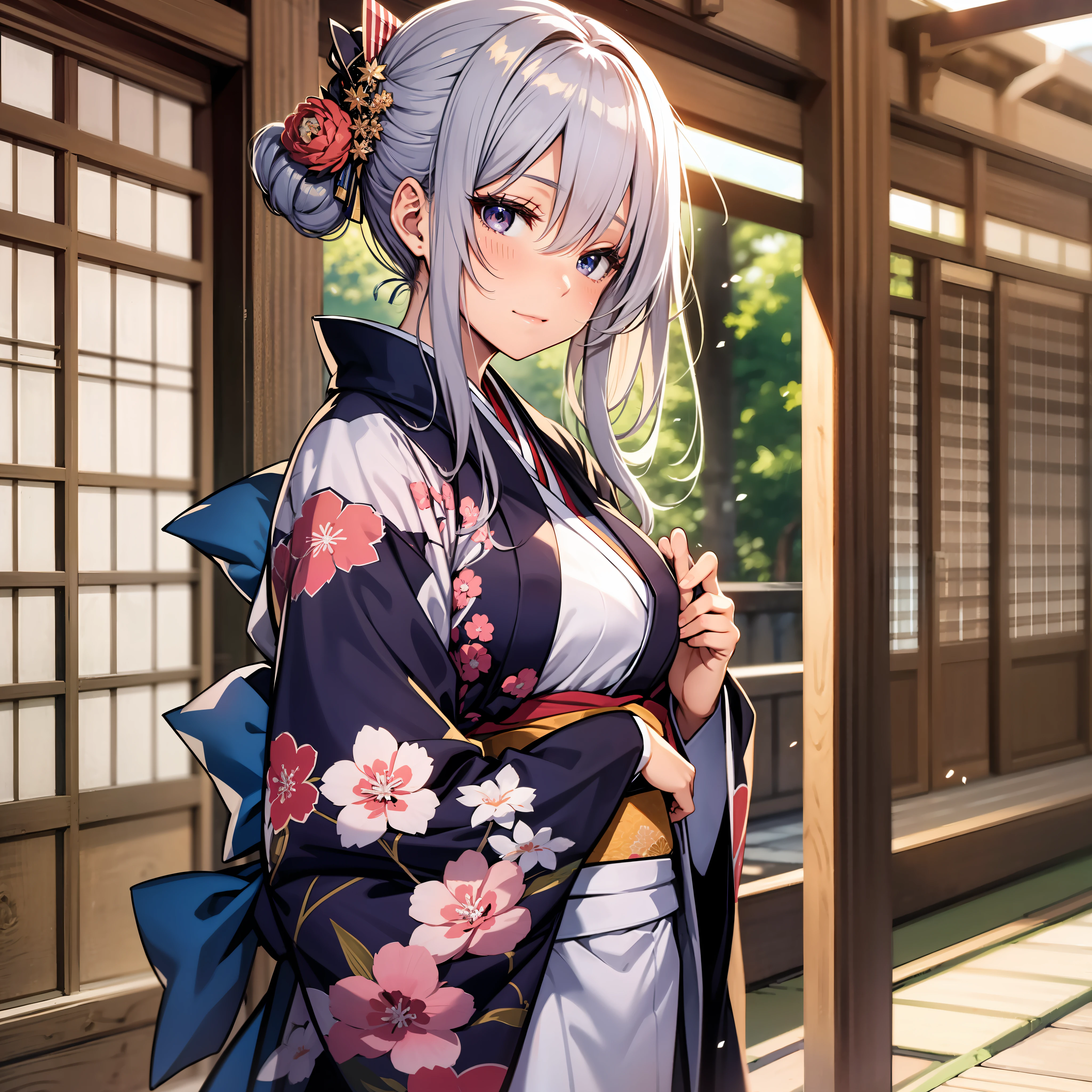 Japan wears kimono 2 shoujo sit and kiss shoujo face