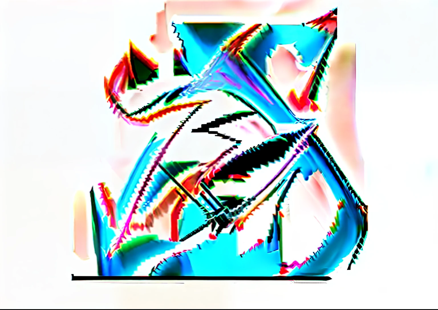 Pink helmet and、Wearing pink clothes、Carrying a light blue rucksack、Riding on a turquoise sports bike、Smiling female red panda