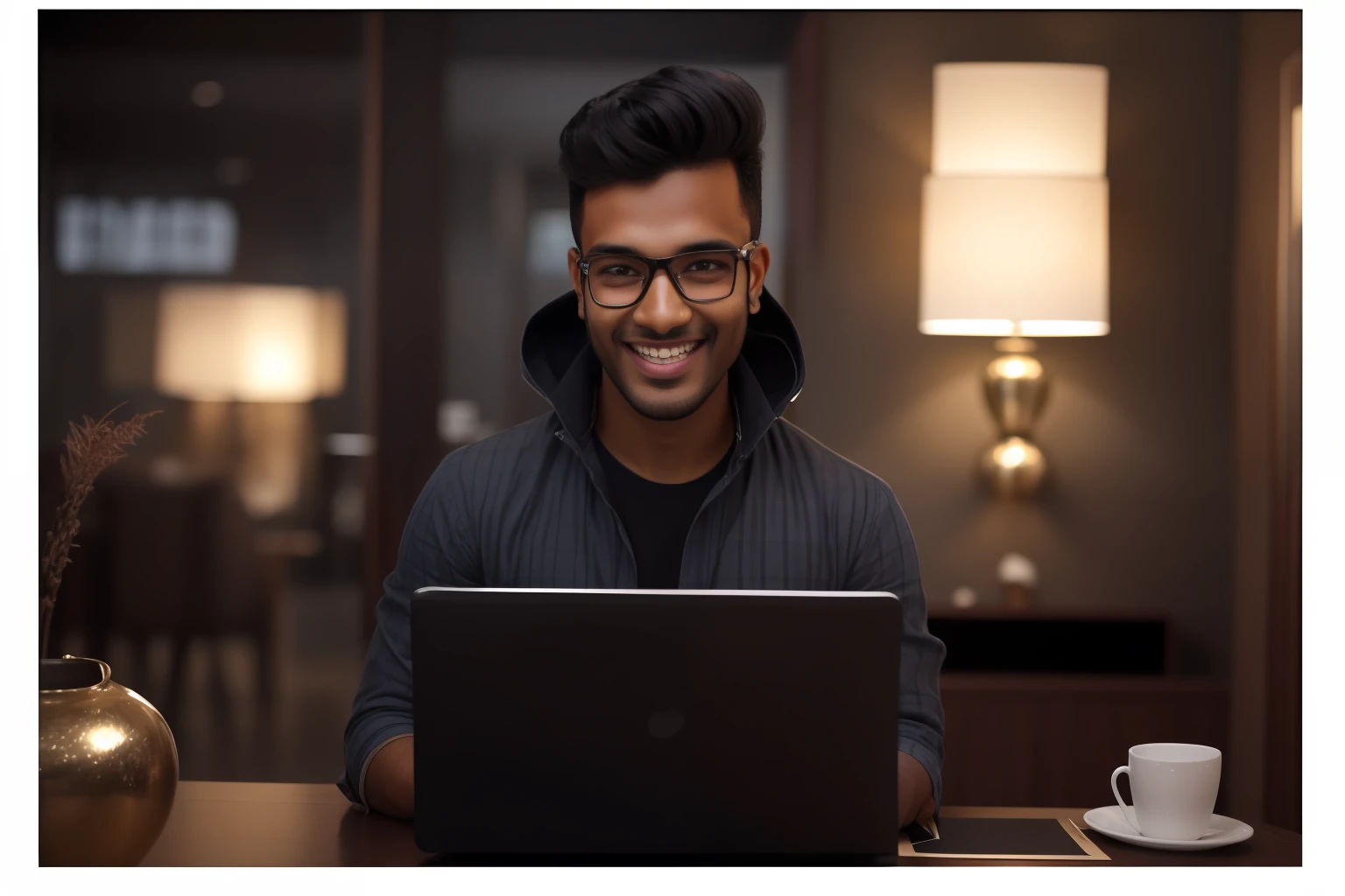 A man with a glasses pointing at the camera and smiling excited expression , portrait photo profile picture,  man with glasses , excited, high quality portrait , headshot profile picture , excited facial expression , with pointing finger , jayison devadas , attractive man , jewish young man with glasses , confidence action pose , happy expression , cheerful expression , very excited , pointing , man finds happiness