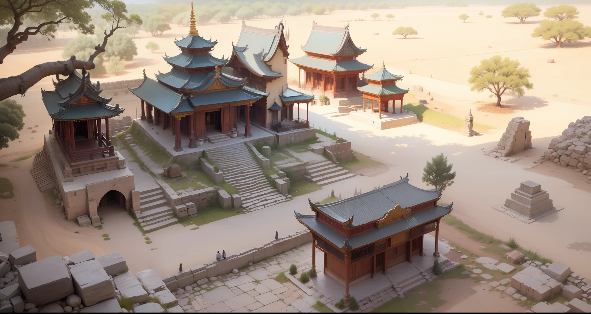 The buddhist temple is located in the Bhamada area, which was part of the ancient Gandhara empire