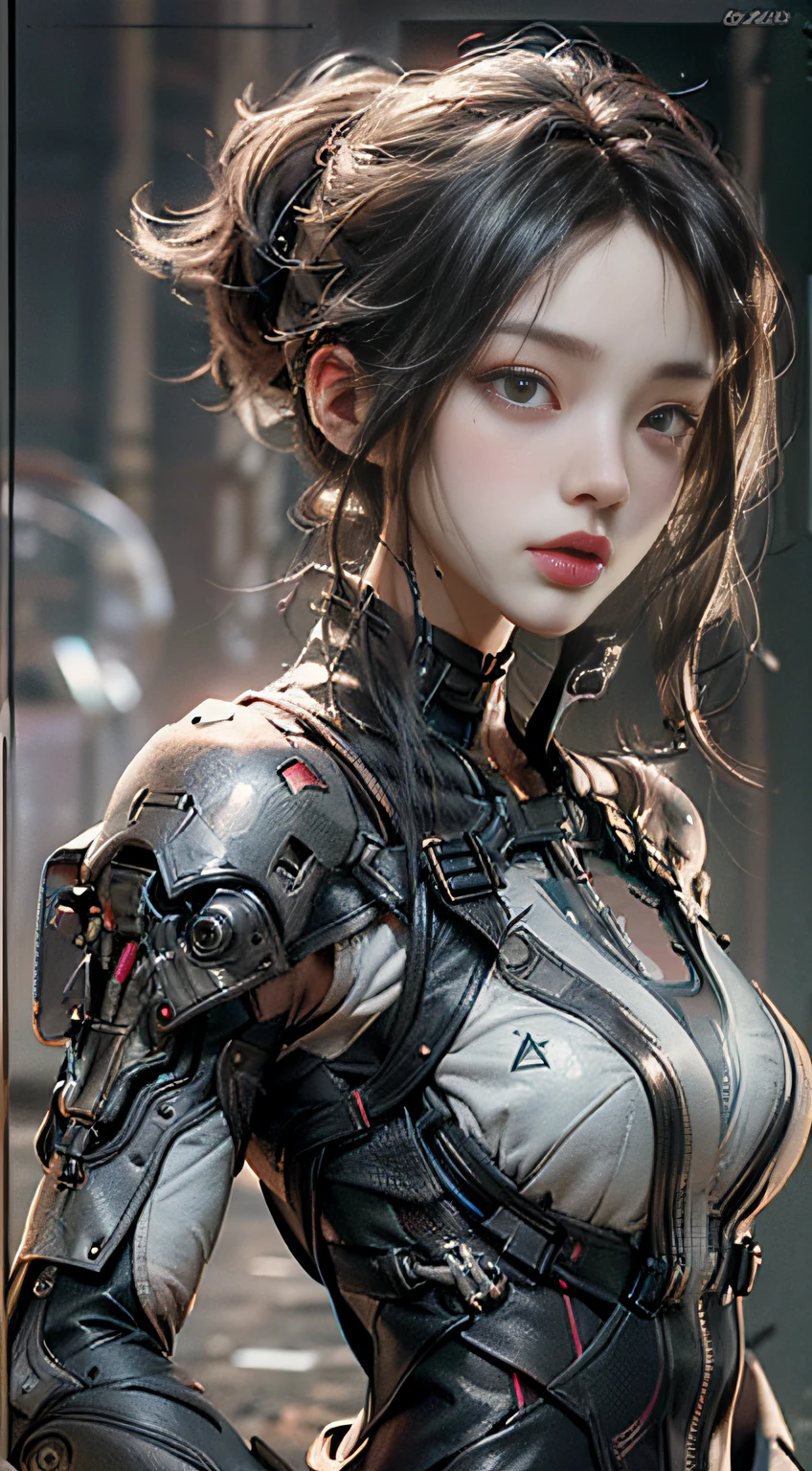 ((Best quality)), ((masterpiece)), (detailed:1.4), 3D, an image of a beautiful cyberpunk female,HDR (High Dynamic Range),Ray Tracing,NVIDIA RTX,Super-Resolution,Unreal 5,Subsurface scattering,PBR Texturing,Post-processing,Anisotropic Filtering,Depth-of-field,Maximum clarity and sharpness,Multi-layered textures,Albedo and Specular maps,Surface shading,Accurate simulation of light-material interaction,Perfect proportions,Octane Render,Two-tone lighting,Wide aperture,Low ISO,White balance,Rule of thirds,8K RAW,