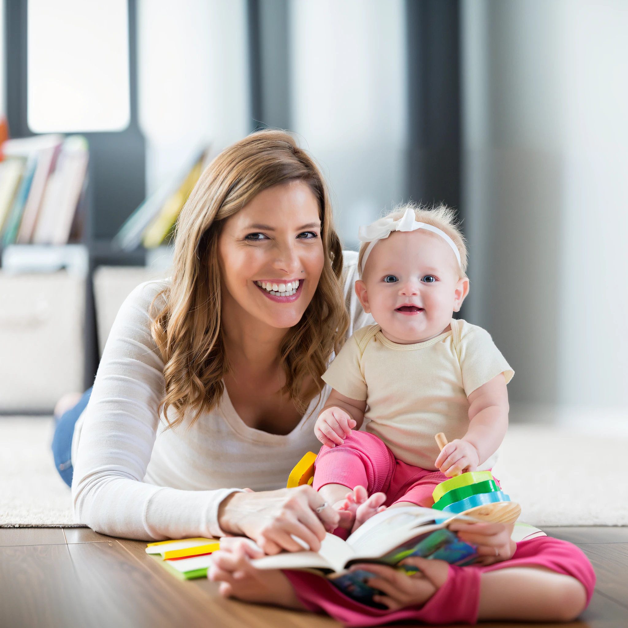 Woman and lying on the floor reading a book together, maternal, Beginner, close up photograph, close up portrait shot, shutter inventory, children's, abcdefghijklmnopqrstuvwxyz, 1 4 9 3, portrait shooting, Portrait image, detalhe poderoso, cute photograph, on a dark background, maternal photography 4 k, warm and joyful atmosphere