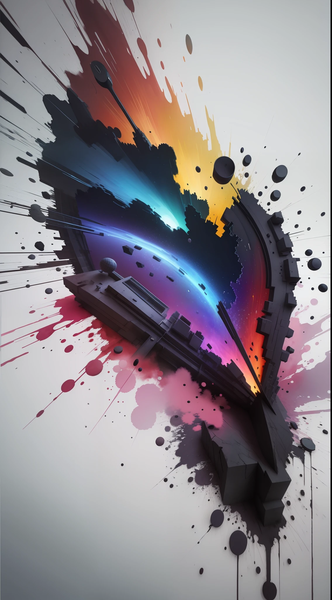 3d watercolor abstract,dark background,high resolution,high quality,colorful