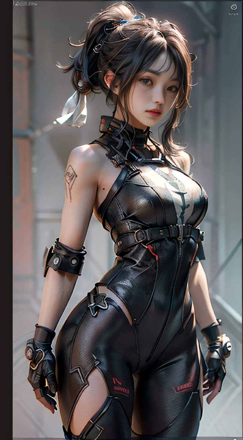 ((Best quality)), ((masterpiece)), (detailed:1.4), 3D, an image of a beautiful cyberpunk female,HDR (High Dynamic Range),Ray Tracing,NVIDIA RTX,Super-Resolution,Unreal 5,Subsurface scattering,PBR Texturing,Post-processing,Anisotropic Filtering,Depth-of-field,Maximum clarity and sharpness,Multi-layered textures,Albedo and Specular maps,Surface shading,Accurate simulation of light-material interaction,Perfect proportions,Octane Render,Two-tone lighting,Wide aperture,Low ISO,White balance,Rule of thirds,8K RAW,