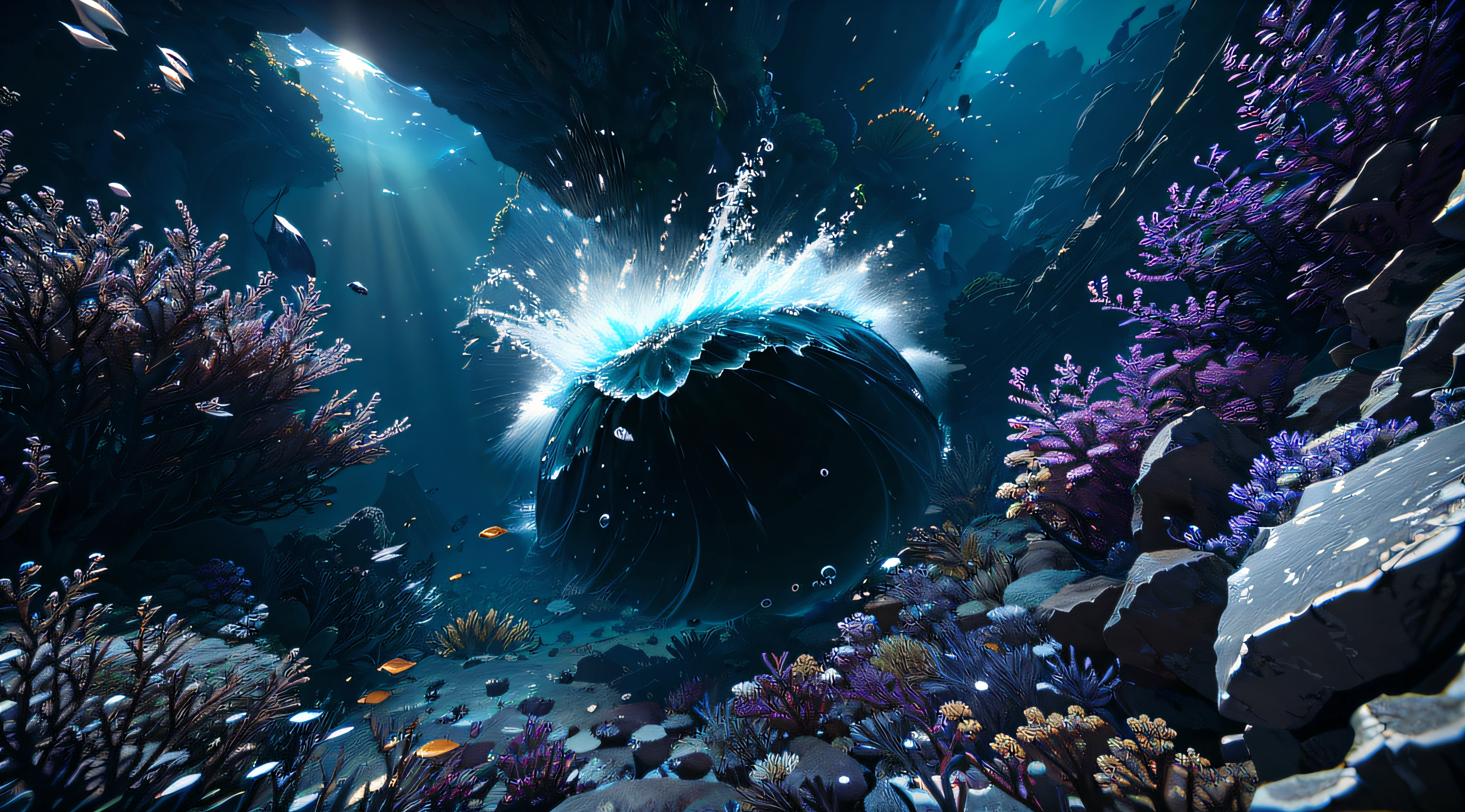Flutter,water flowing,Currents,Elliptical bubbles,Shock force