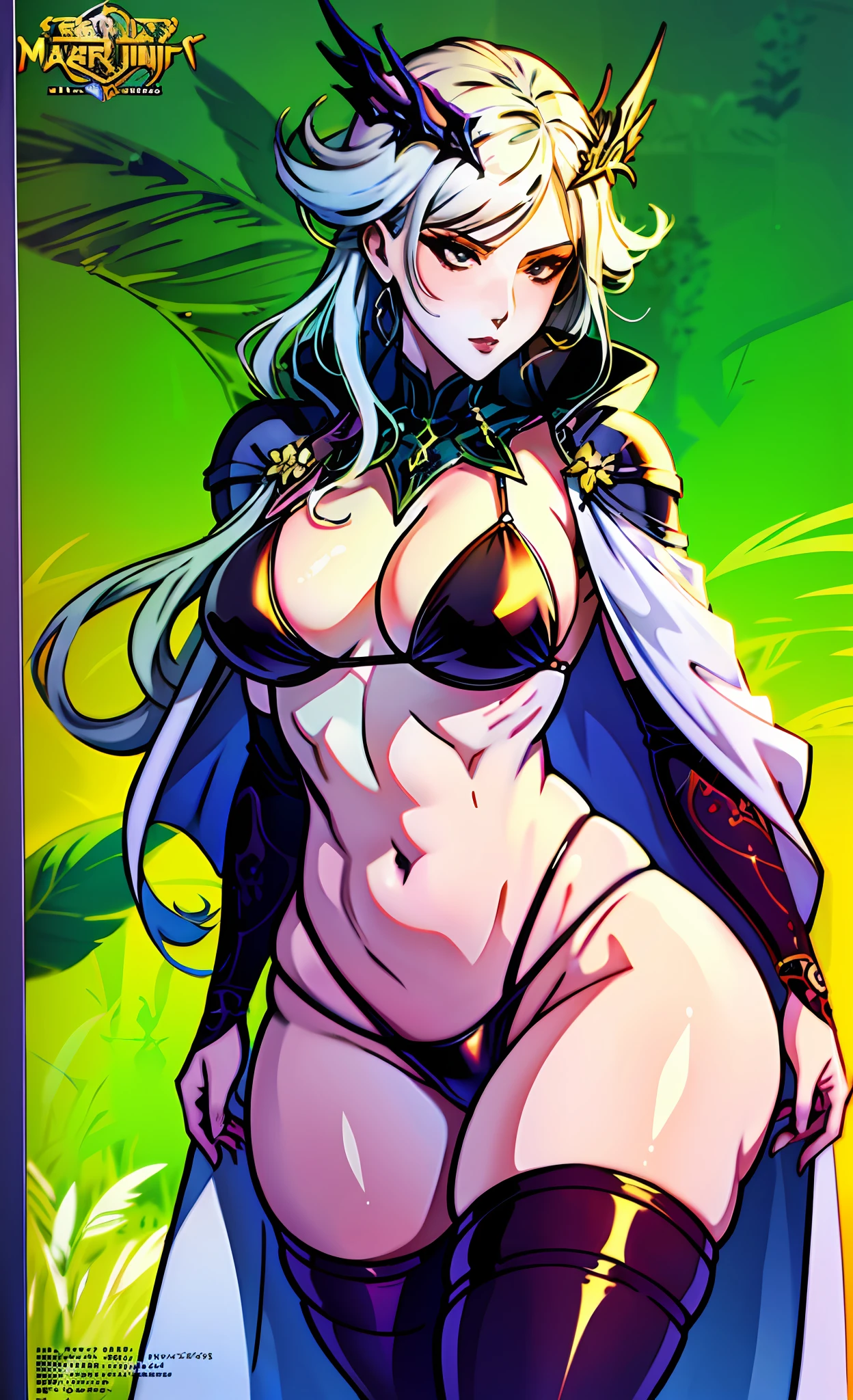 Top anime art- mature women in sexy bikinis,fully body pose,Long hair and white cape,goddes,Full body like,Sexy all over,Extremely sexy,Extremely high detail throughout the body,Super detailed fantasy characters, CGI anime fantasy artwork,Master Anime Character Art 8 K,Beautiful anime drawing,((Beautiful fantasy female characters)),Beautiful and elegant Terran female character,Extremely detailed artistic germ,Fantasy art style,long leges,Sexy expression