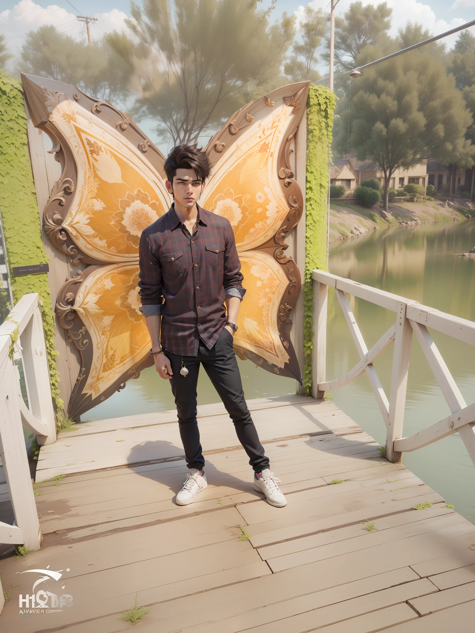 Change Background Handsome boy HD quality 3D Avater