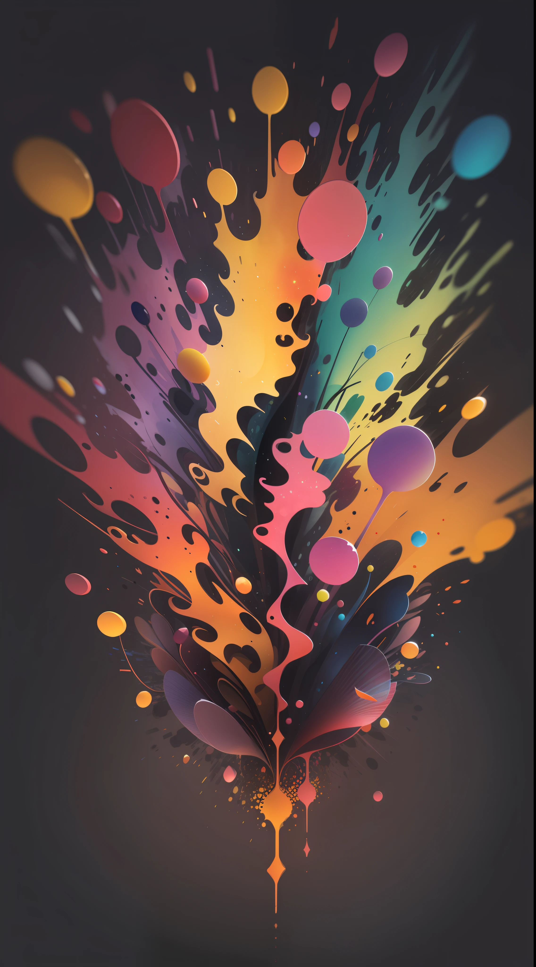 3d watercolor abstract,dark background,high resolution,high quality,colorful