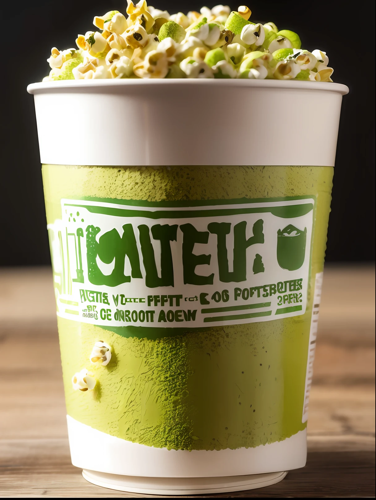 Matcha flavored popcorn,Internet celebrity food,high saturated,High appetite texture,Master masterpieces,World class,super detailing,delicated