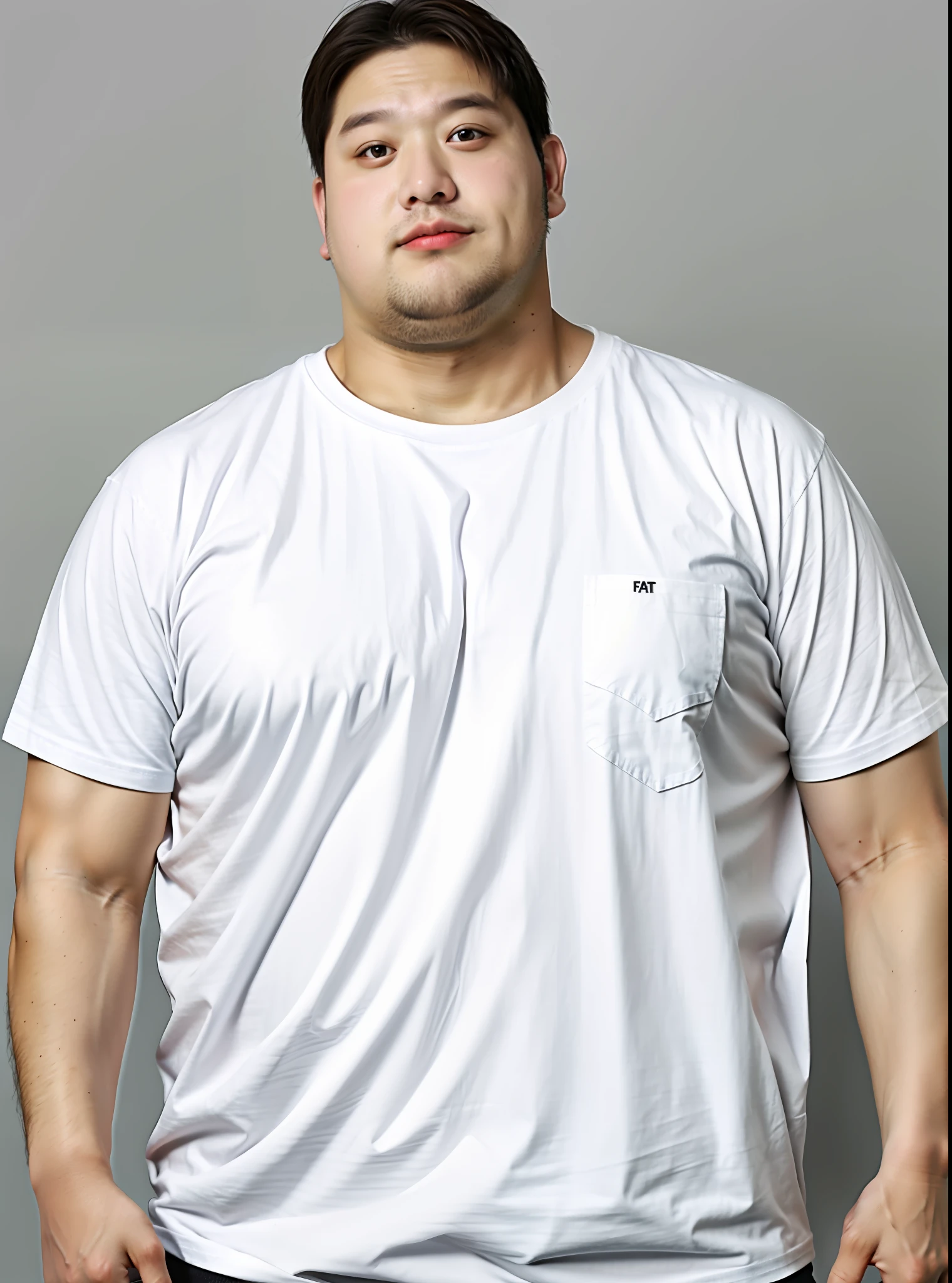 Fat Man,White T-shirt