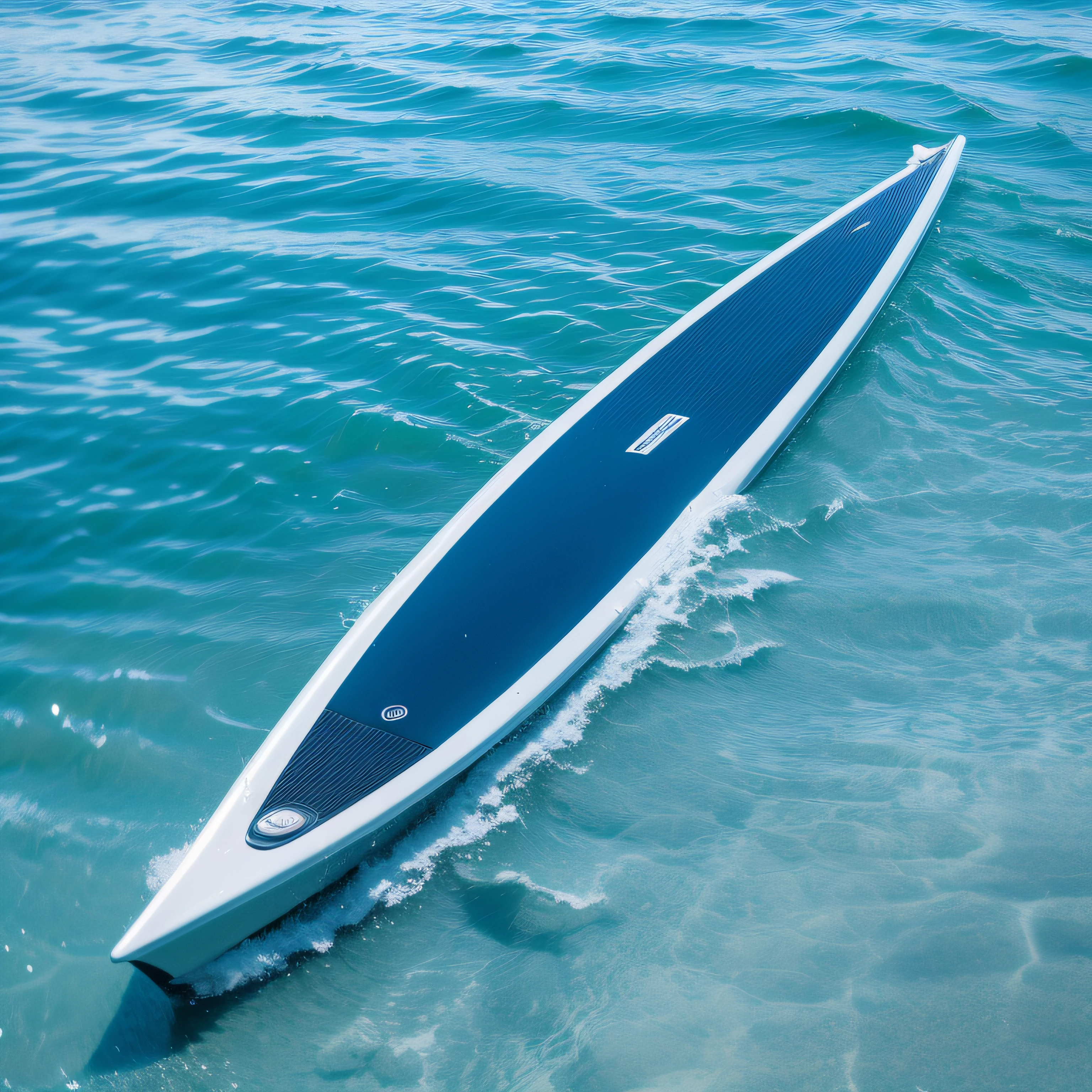 A razor lies on the surface of the water,corrugation,Blue Themes