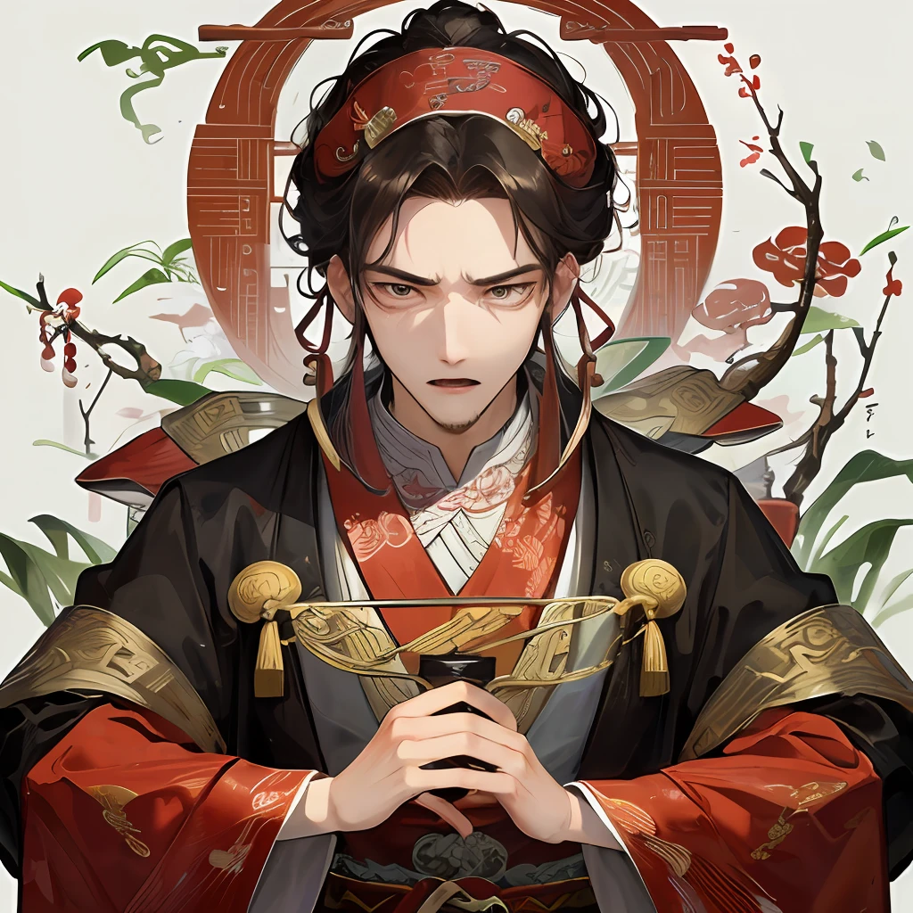 Masterpiece, Best quality, The boy has fighting power,The expression is arrogant Chinese style, Ancient China,