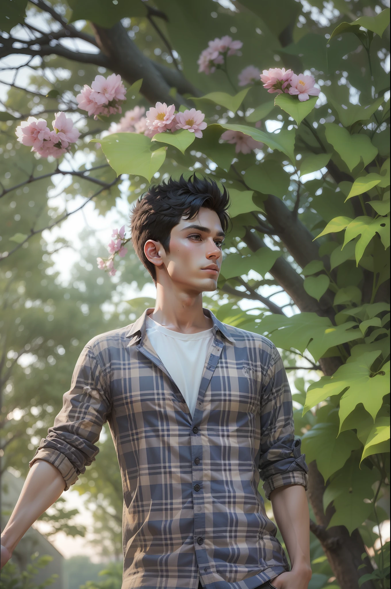 Change Background Handsome Boy 3D Avater HD Quality Sunset