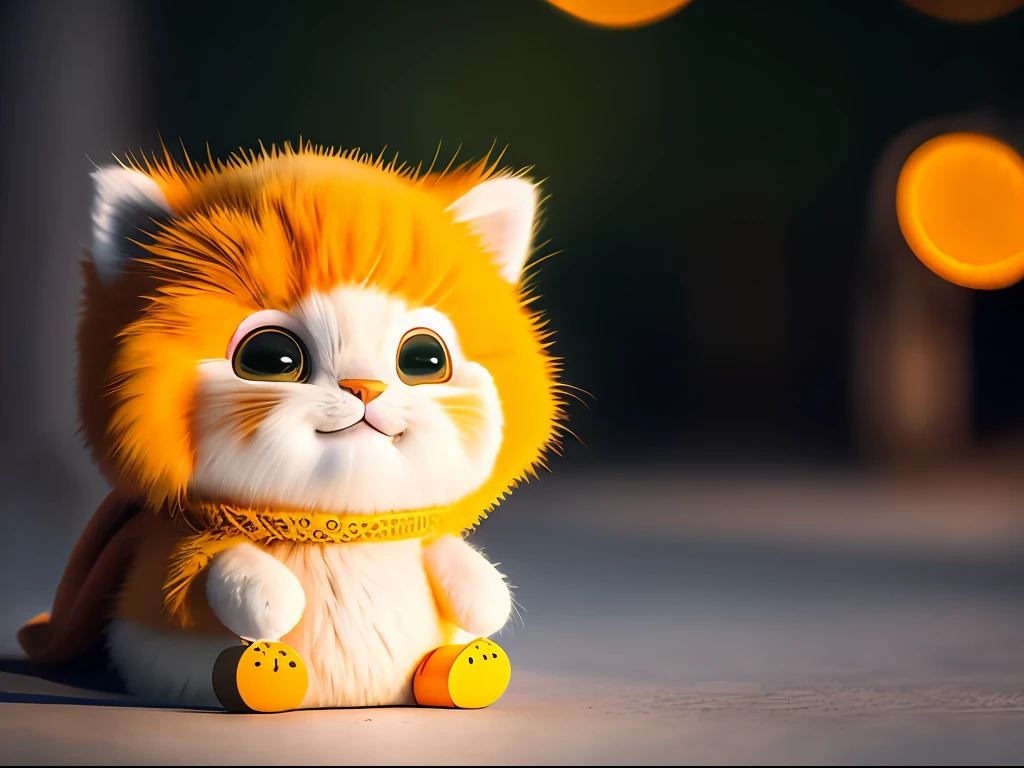 cat, orange, fat, garfield, no_humans, depth of field, disney style, DARK_Glam, wearing DRK_Glam, deep shadow, (dark: 1.4), (8k, RAW photo, best quality, masterpiece: 1.2), big expression happy with mouth