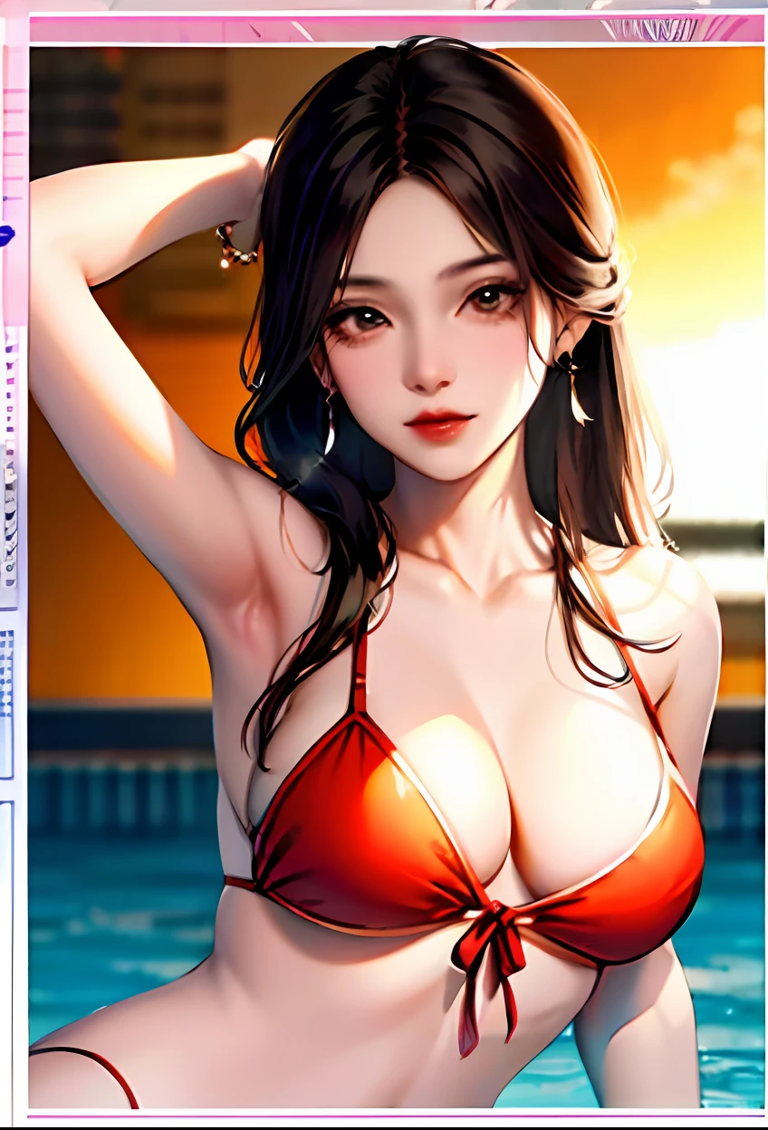 High picture quality ,A beautiful woman in a bikini,
