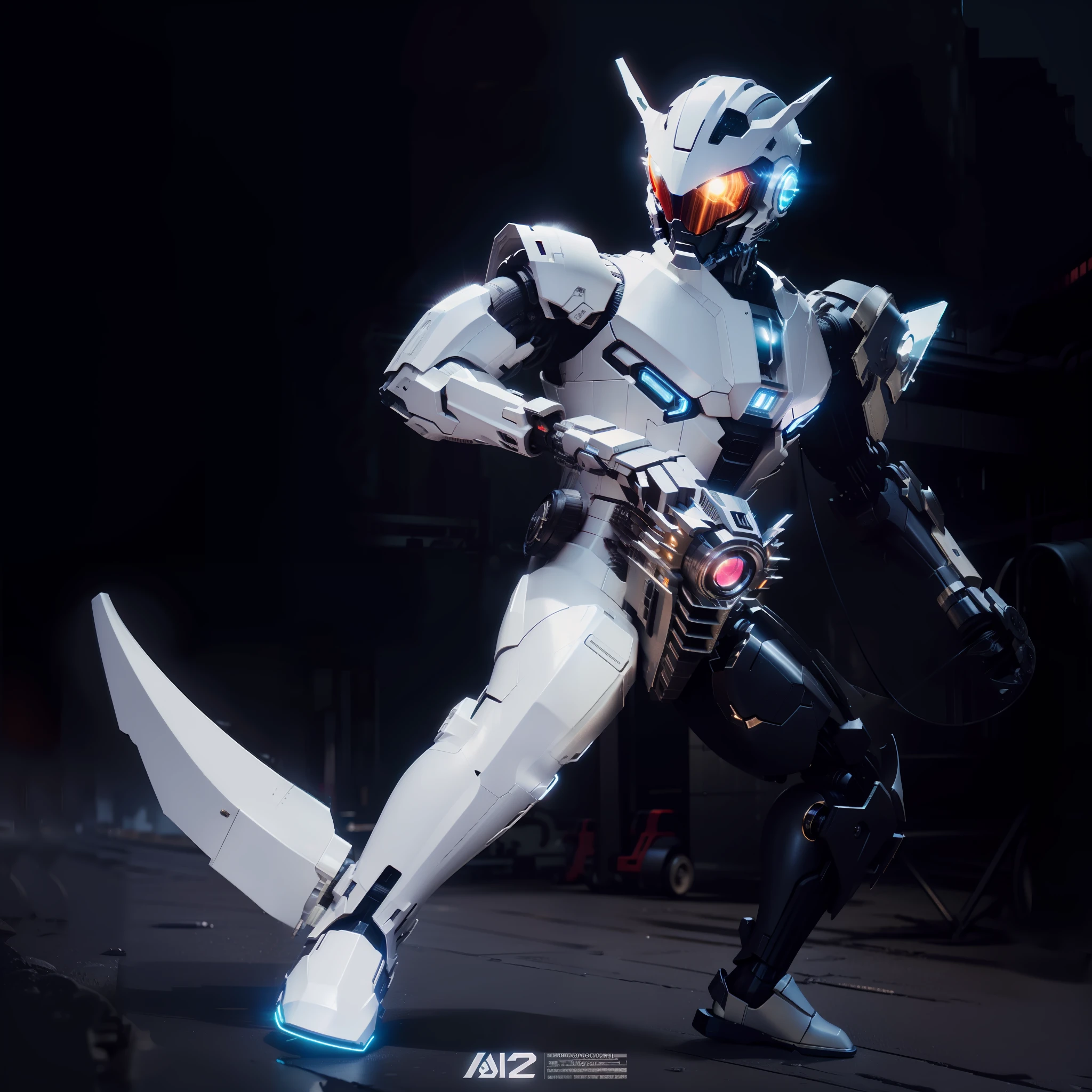 Realiy，photorealestic，Machinary，mechs，Technologie，musculous，glowing light eyes，Burly body，style of photography，Real scenery（Metallic texture 1.8）（Excess detail 2）（High resolution1.6）（4K clarity1.9)（Carbon fiber 1.5）（Metal reflection 1.5），Neon lights