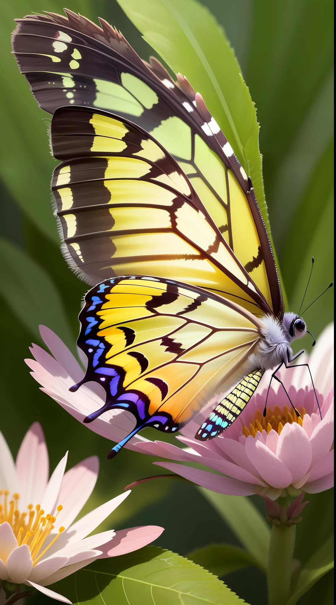 Small butterfly sitting in the flower,macro,closeup,high resolution, high quality