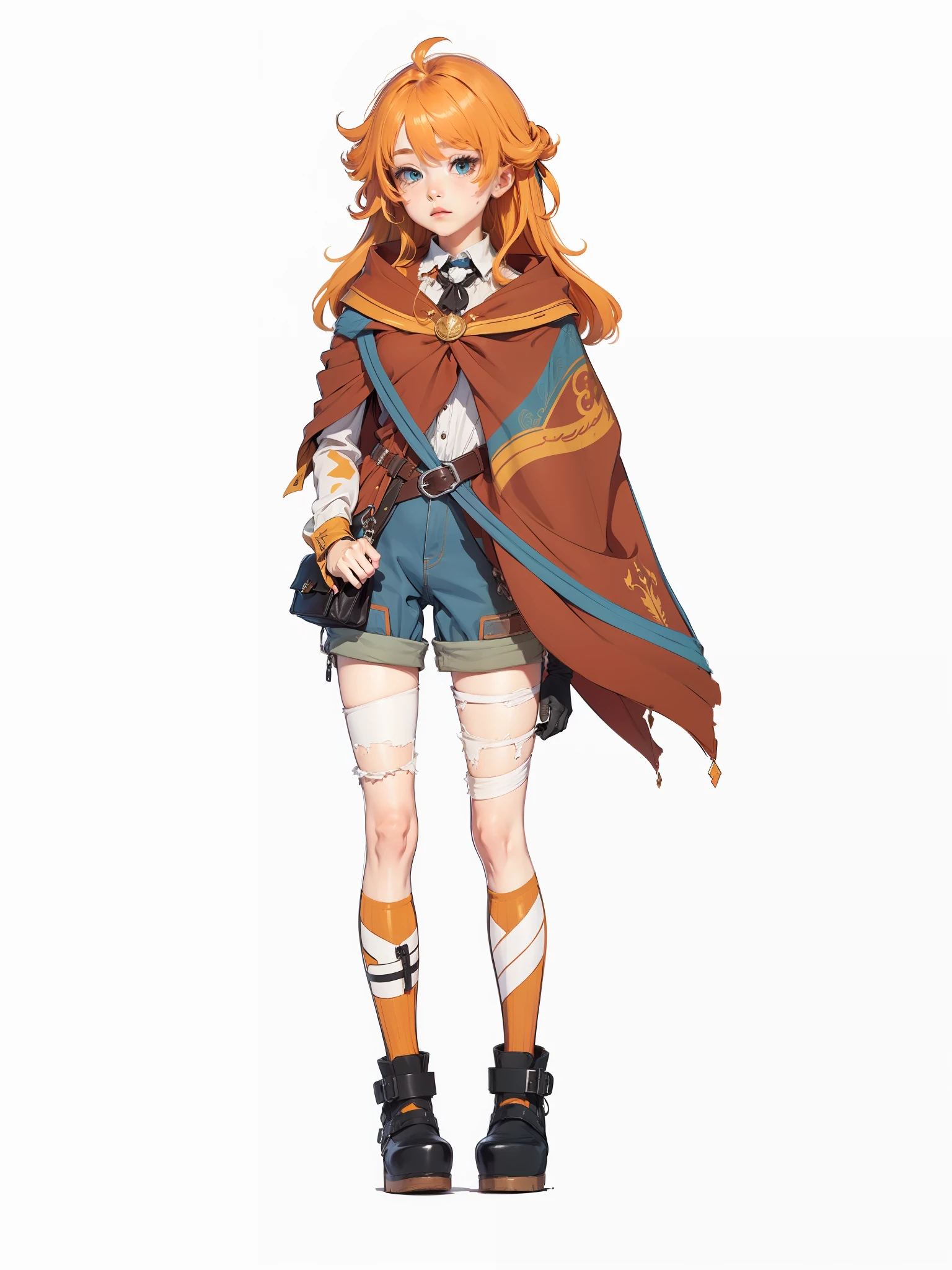 Redraw the selected portion,Keep the cape,Keep the original style,Just modify the color scheme