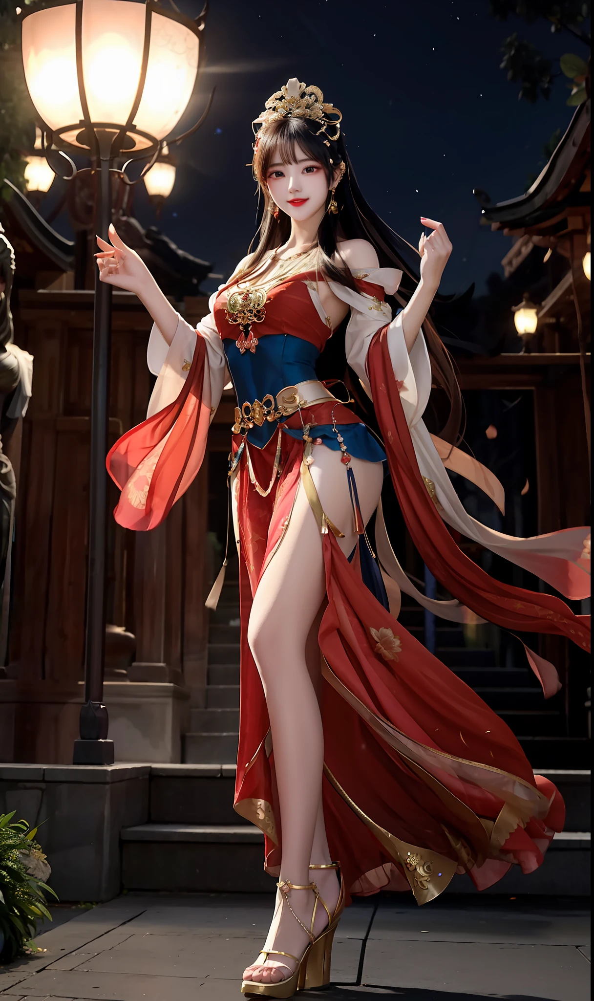The sexy goddess is like a mysterious fairy in the moonlight,Her beauty is mesmerizing。Her proud curves are as perfect as ancient Greek sculptures,Exudes an irresistible charm。Her eyes were as deep as the night sky,Twinkle like a star,It's intoxicating。Her red lips resemble roses in bloom,Sexy and charming,You can't help but want to taste it。
Her long hair is like a waterfall,With her footsteps, light and flowing,It's like a vivid picture。Her skin is like silk,delicate and silky,Exudes a natural glow。Her smile was like the early spring sun,Warm and bright,It's a joy。
As she walked gracefully through the crowd,That elegant gesture and elegant temperament,It seems to be the most beautiful scenery in the world。The charm of the sexy goddess is not only in her appearance。。。。。。。,It's more about her self-confidence、The spirit of independence and the courage to pursue dreams。She is a goddess in people's hearts,Timeless sexy incarnation。Full body photo,Jade foot,
