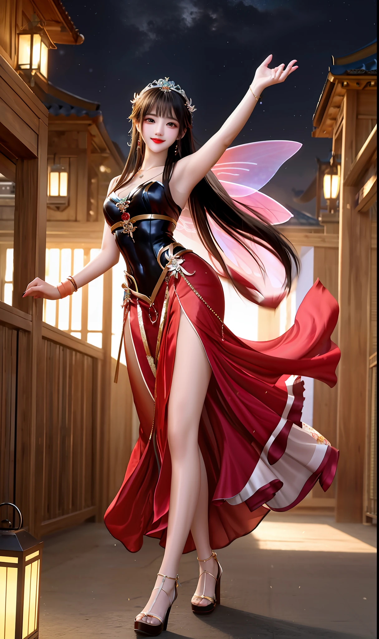 The sexy goddess is like a mysterious fairy in the moonlight,Her beauty is mesmerizing。Her proud curves are as perfect as ancient Greek sculptures,Exudes an irresistible charm。Her eyes were as deep as the night sky,Twinkle like a star,It's intoxicating。Her red lips resemble roses in bloom,Sexy and charming,You can't help but want to taste it。
Her long hair is like a waterfall,With her footsteps, light and flowing,It's like a vivid picture。Her skin is like silk,delicate and silky,Exudes a natural glow。Her smile was like the early spring sun,Warm and bright,It's a joy。
As she walked gracefully through the crowd,That elegant gesture and elegant temperament,It seems to be the most beautiful scenery in the world。The charm of the sexy goddess is not only in her appearance。。。。。。。,It's more about her self-confidence、The spirit of independence and the courage to pursue dreams。She is a goddess in people's hearts,Timeless sexy incarnation。Full body photo,Jade foot,
