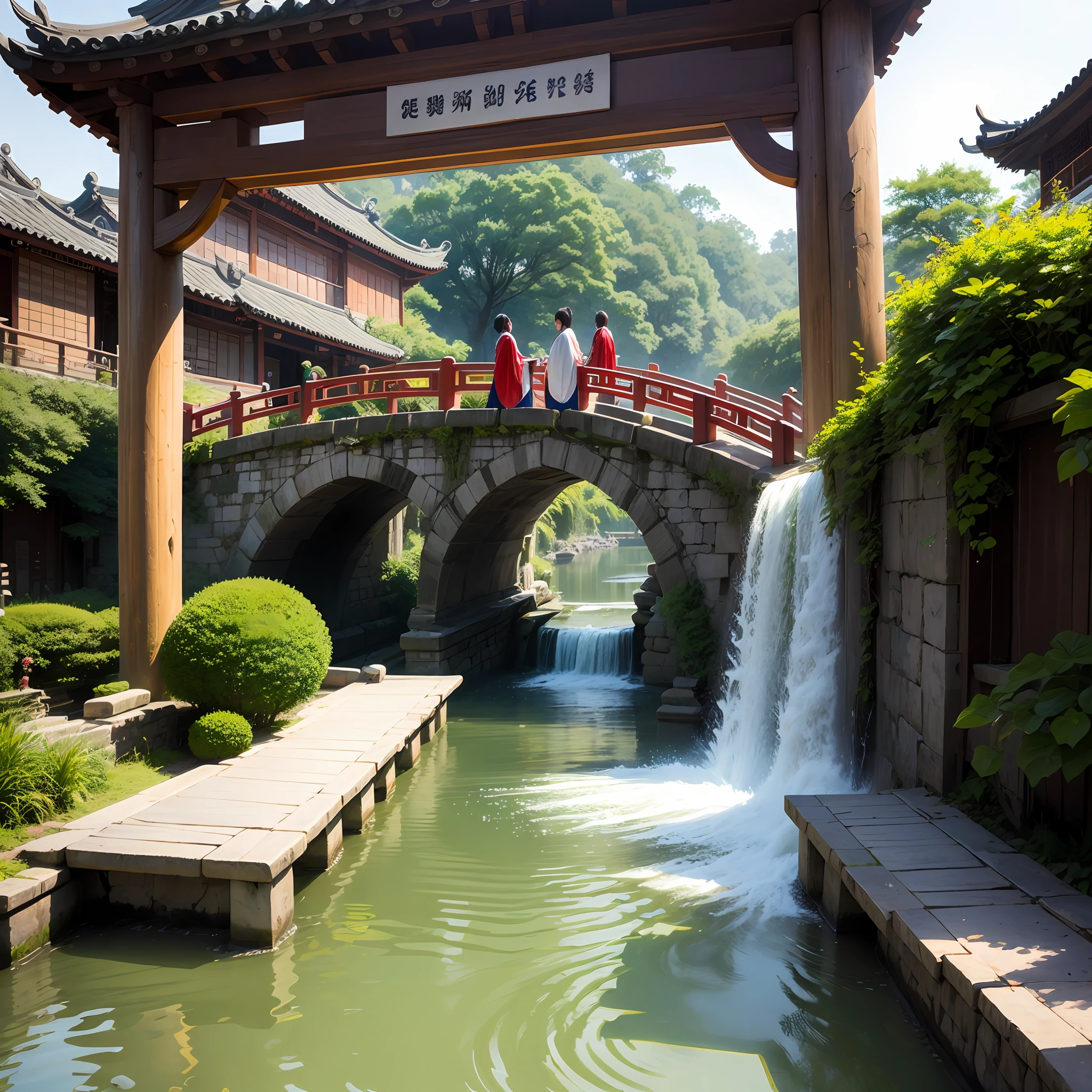 Suzhou small bridge flowing water，Hanfu beauty --auto