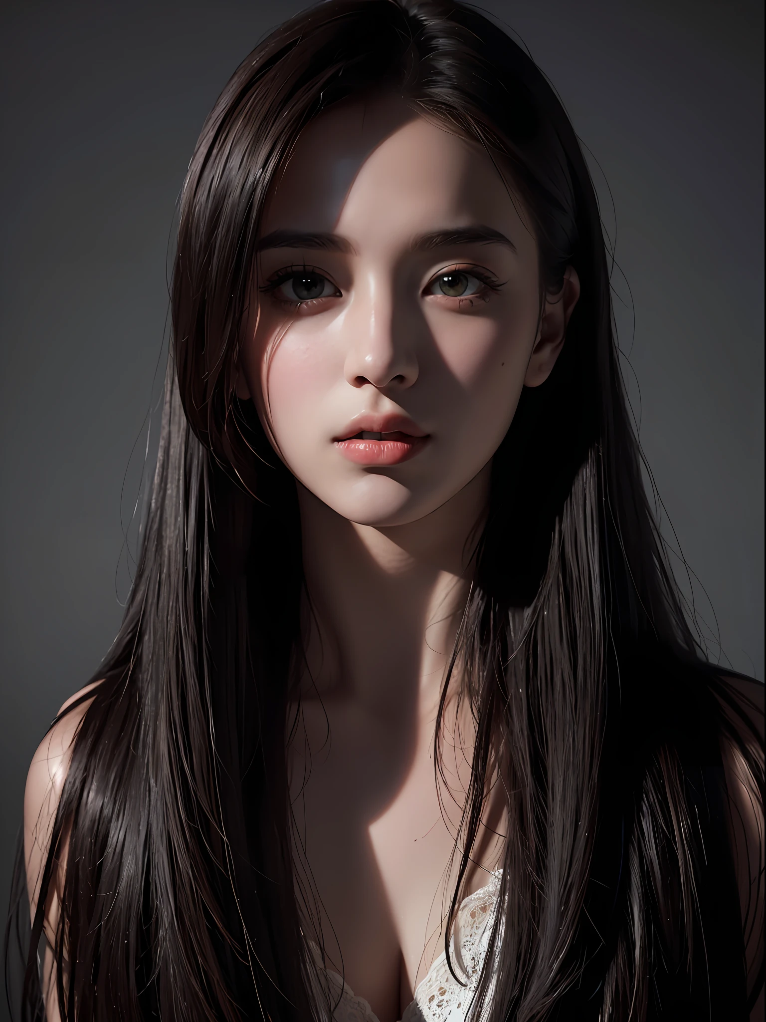 Best quality, masterpiece, ultra high res, (photorealistic:1.4), raw photo, 1girl, in the dark, deep shadow, low key, cold light