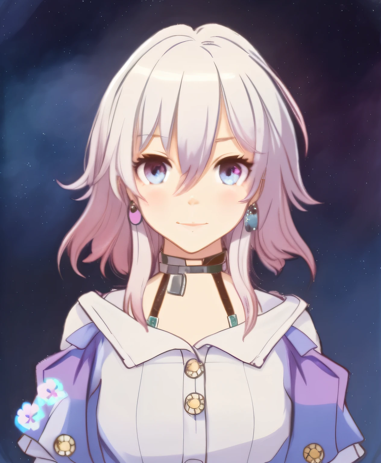 A pink-haired，Clothing for the near future，teens girl，A casual look