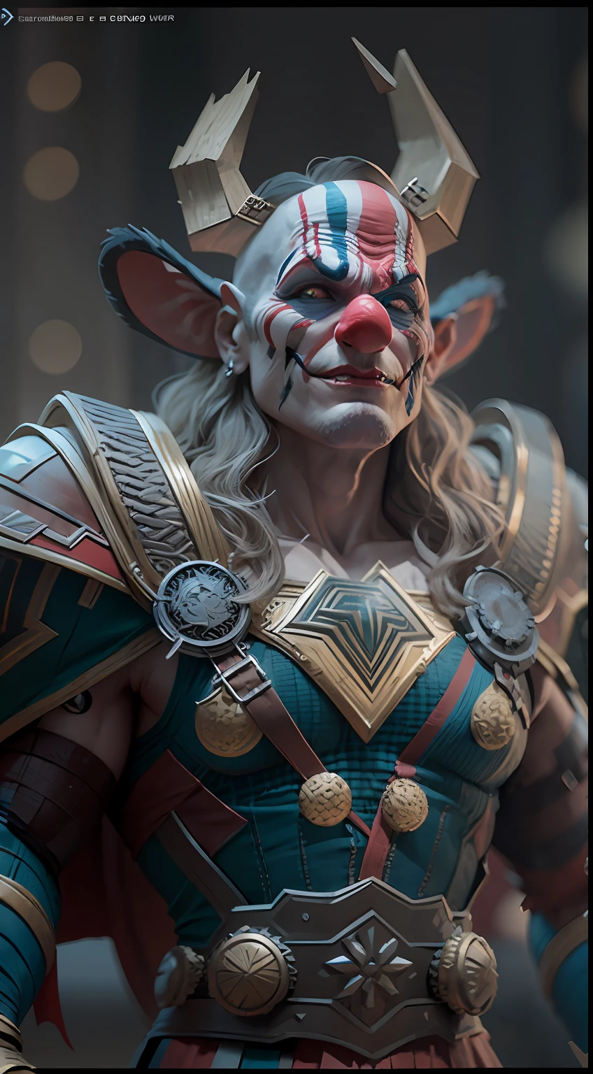 thor become clown, octane render, unreal engine, highly detailed, intricate