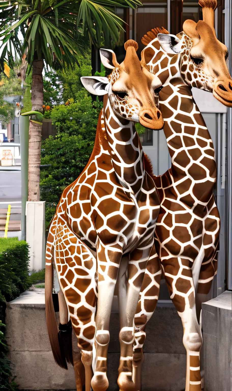 Material of giraffe pattern