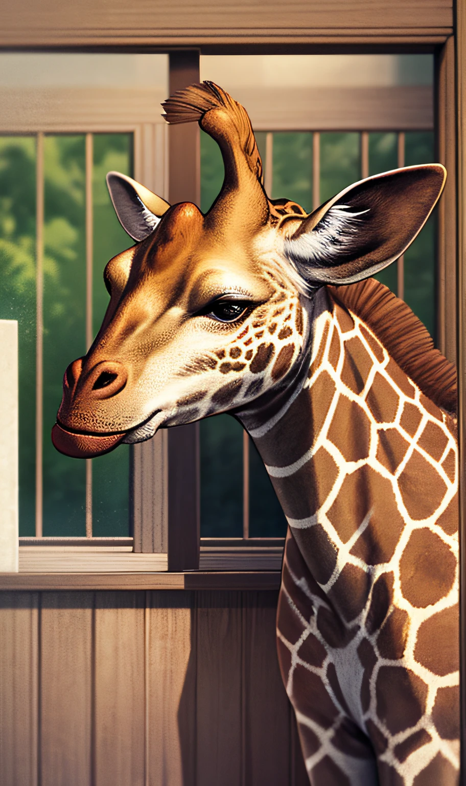 Material of giraffe pattern