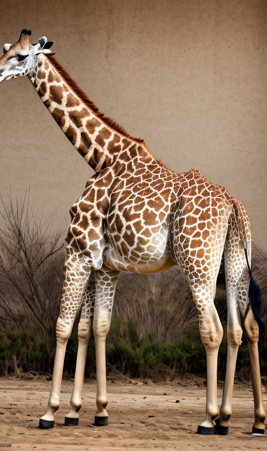 Giraffe print wallpaper