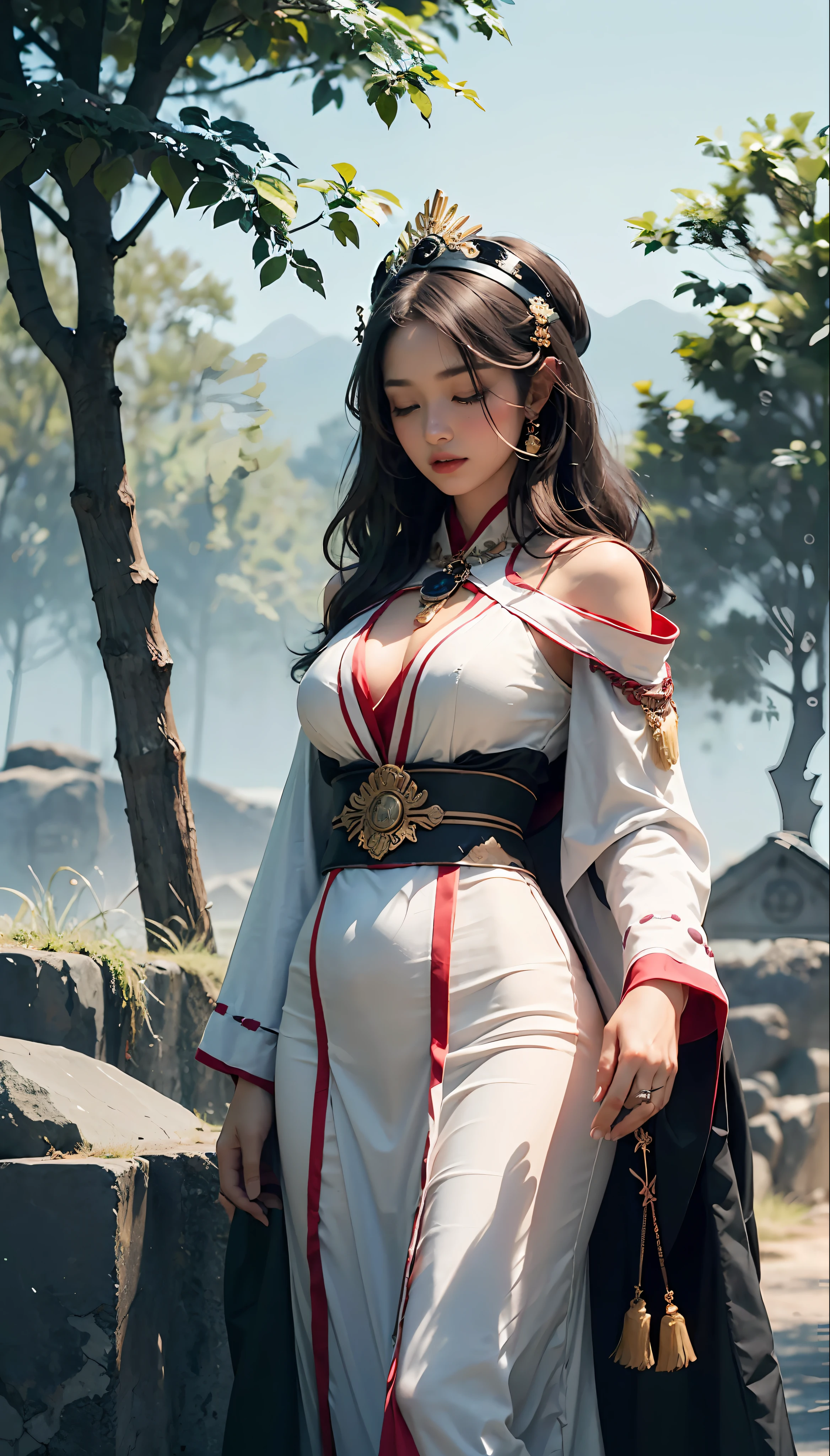 (1girl:1.3),solo,__body-parts__,
official art, unity 8k wallpaper, ultra detailed, beautiful and aesthetic, beautiful, masterpiece, best quality,Fantastical Atmosphere, Calming Palette, Tranquil Mood, Soft Shading,
Miko priestess, charm spell, talisman familiar, shrine maiden duties,