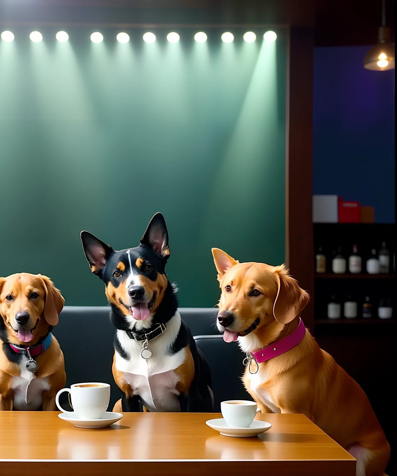 awardwinning(High quality erotic color photos)、
(((Fashionable dogs)))、Sitting on a chair at the table、((Espresso on the table)))、Inside the café、sunny afternoon、城市: Italy
Technicolor、cinematlic lighting、Reflectors、nffsw、8K分辨率、Cinematic Film Still、smoother、foco nítido、realisitic、strobe lightbeams、((Back Round Defocus)):1.7、((depth of fields))):1.8、
Cinestill 800t 35mm、hightquality、Heavy particles、high detailing、Film composition、Dramatic light、Anamorphic、ultra wide lens、surrealistic