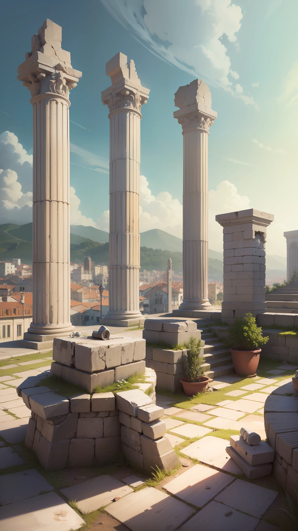 Ancient Izmir City ((best quality)),((high detail)),((realistic,)) sunny day --auto --s2