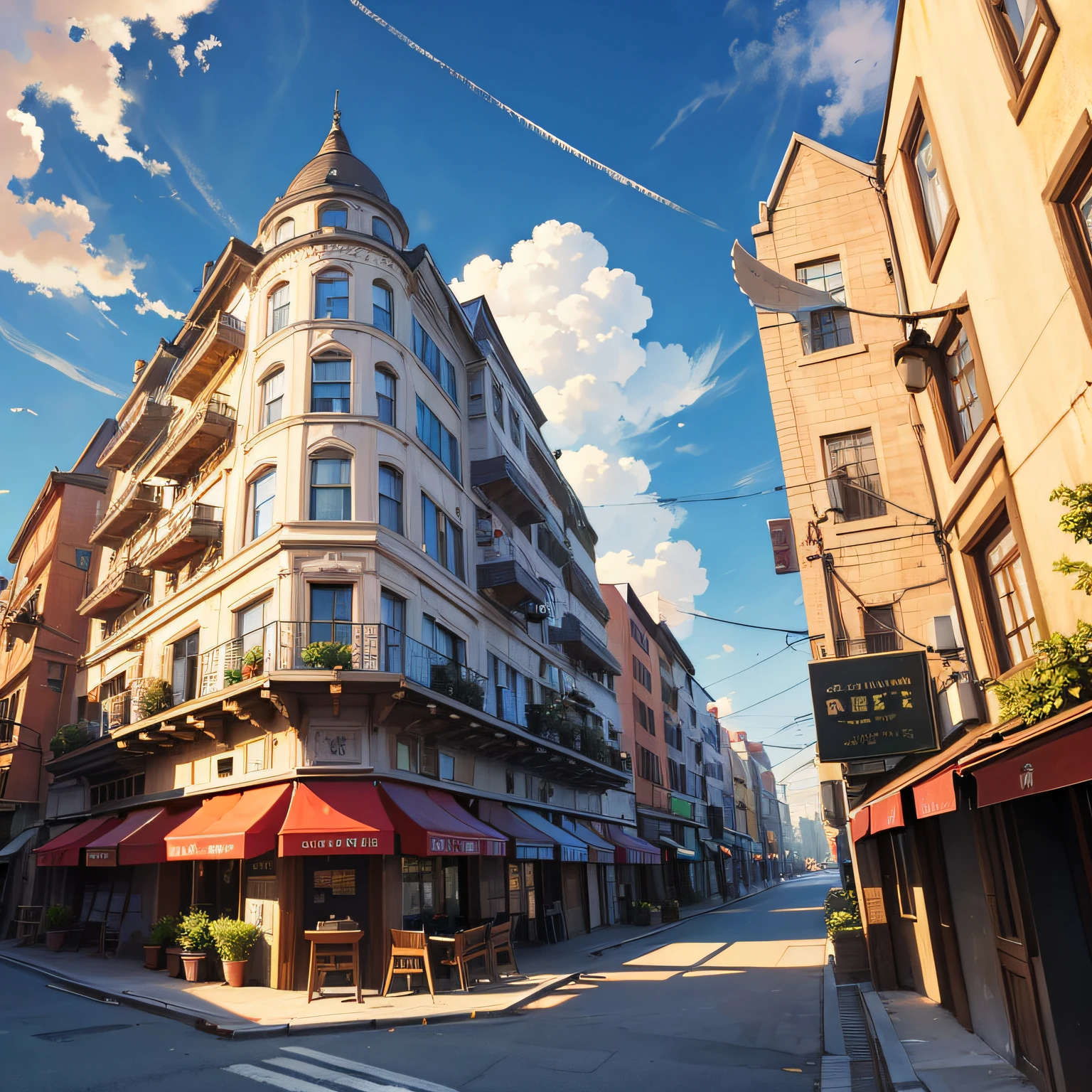 Restaurant hostel，Ancient wind，Quaint，Chinese，towering，The exterior of the entire building，wood，high rise，towering，leniency，Equal width，Located in a bustling downtown area，Individual building，with blue sky and white clouds