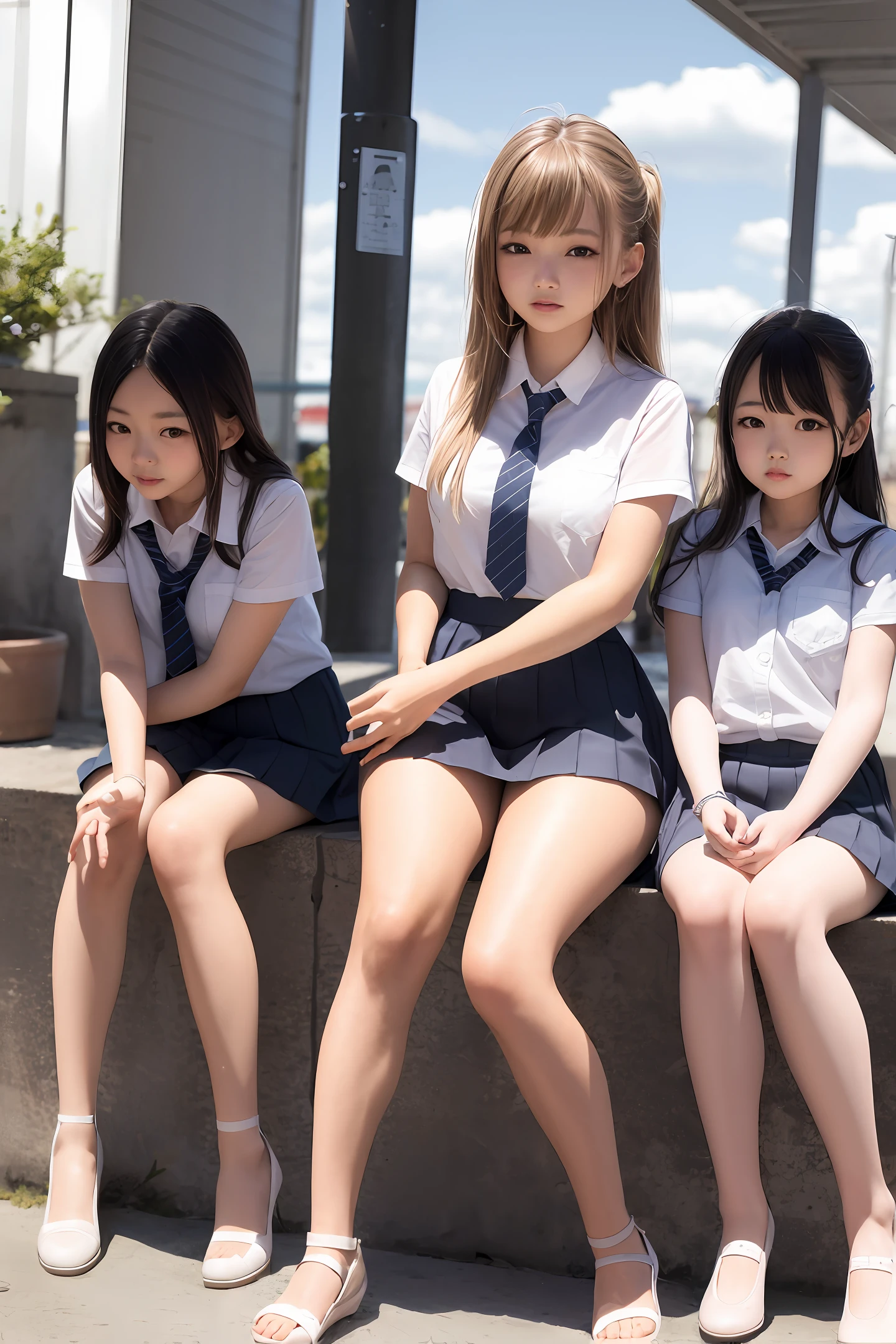 girls,Ultra-clear skin details,比基尼,4K,,Seaside 1 girl,goddes