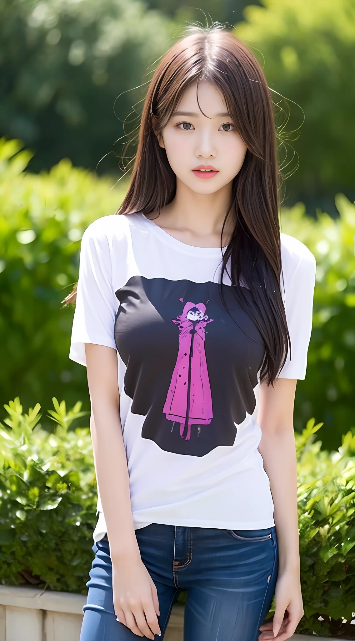 10years old girl、Slender Beauty 1:1、A shirt that shows the lines of the body、Wet shirt、Very big breasts like melons
