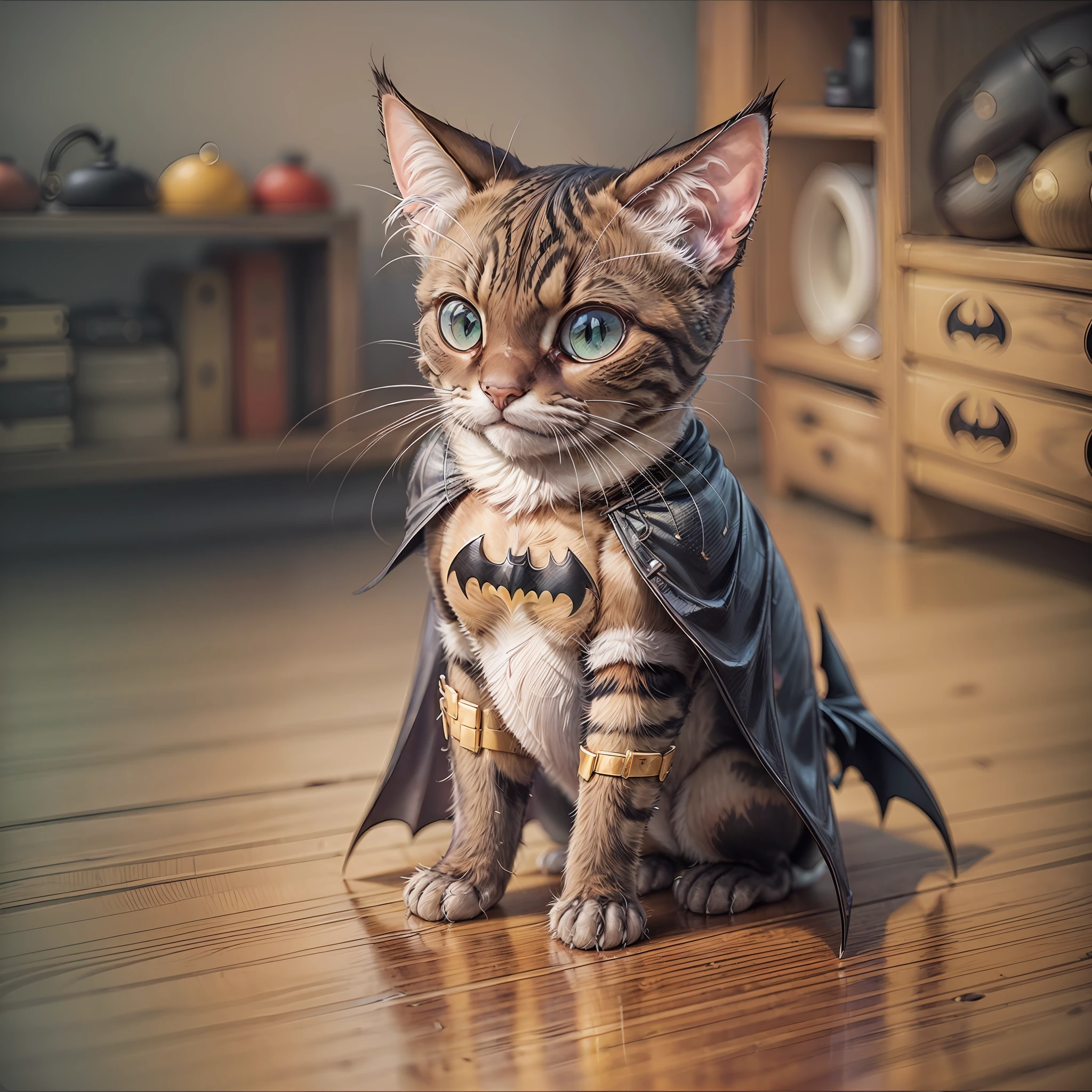 Mini\(Ttp\), (8k, Foto RAW, best quality, master part:1.2),((Batman e Mulher-Gato)),((corpo inteiro)), (isometric),Miniatura, Landscape,em glassbox,