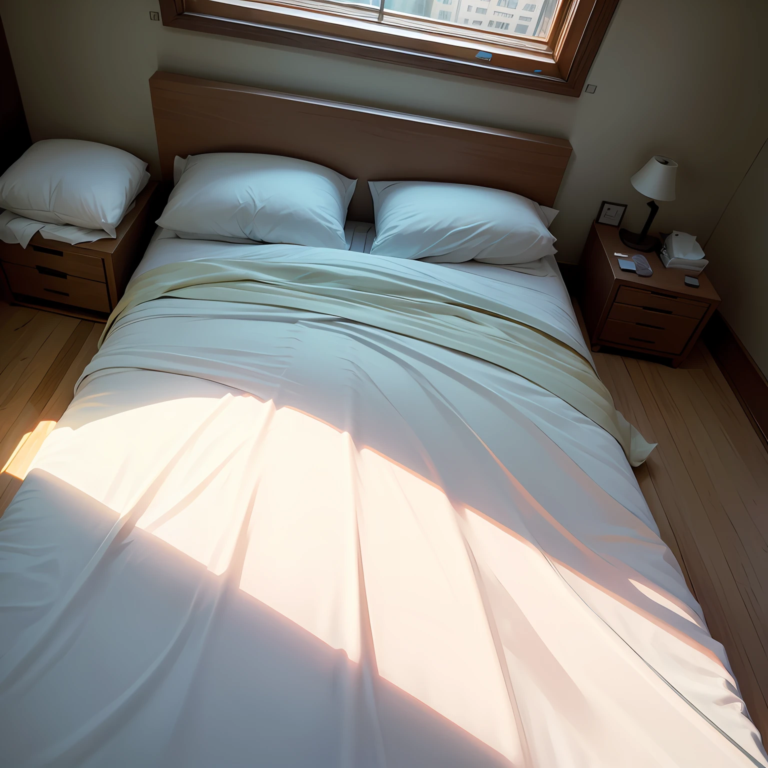 with no people、bedsheet、Seen from above --auto